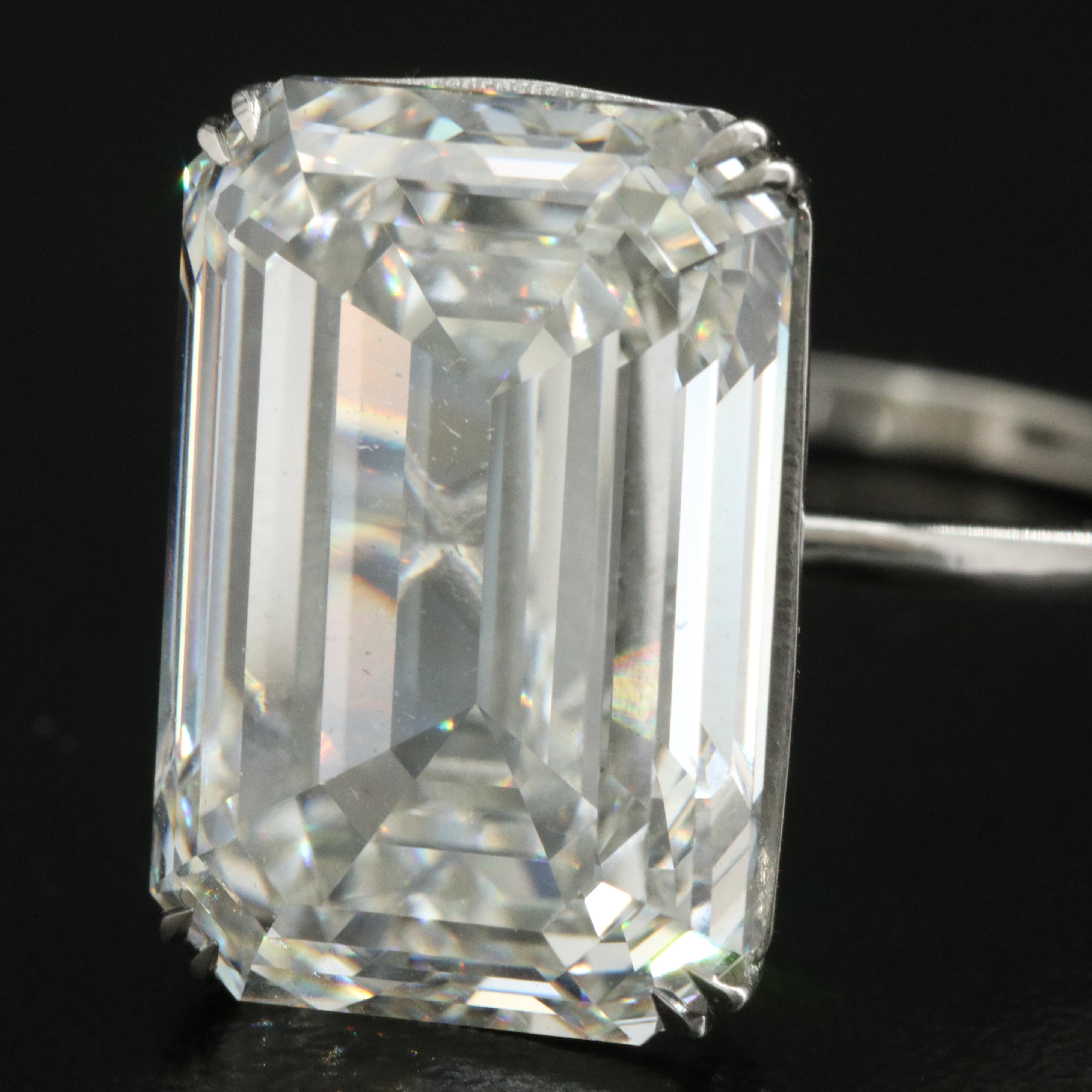 Platinum 11.04 CT Lab Grown Diamond Solitaire Ring with IGI Report