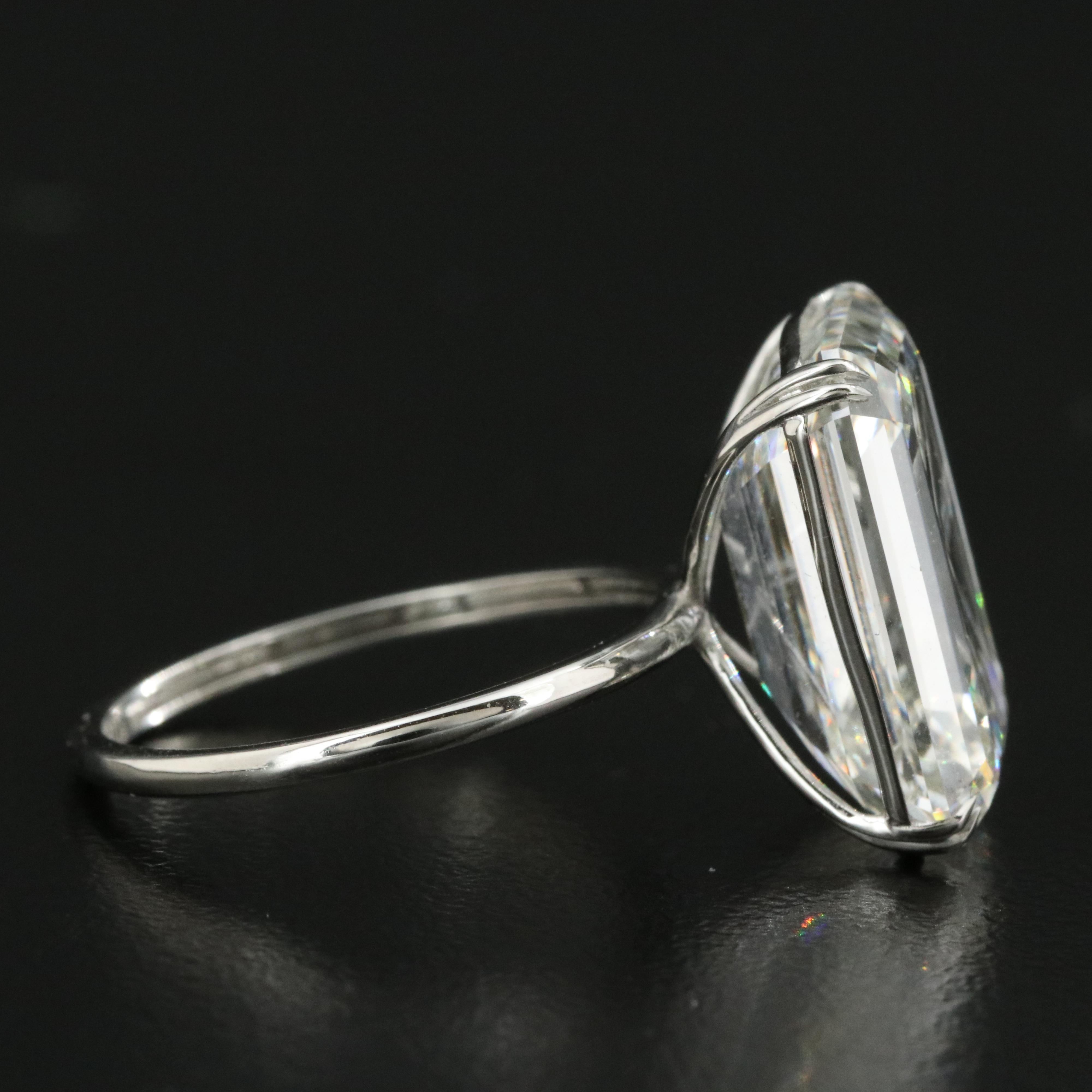 Platinum 11.04 CT Lab Grown Diamond Solitaire Ring with IGI Report