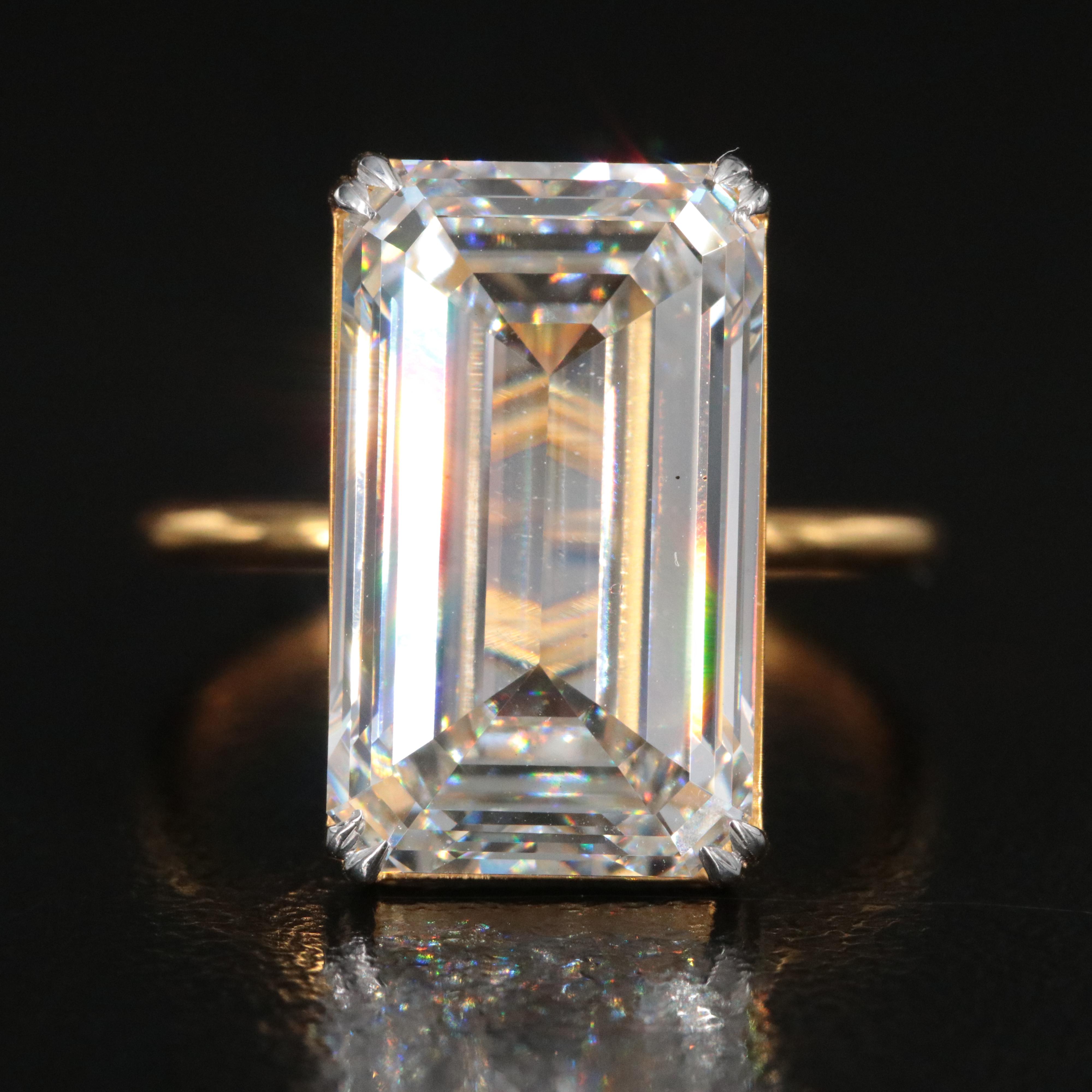 18K 10.02 CT Lab Grown Diamond Solitaire Ring with IGI Report