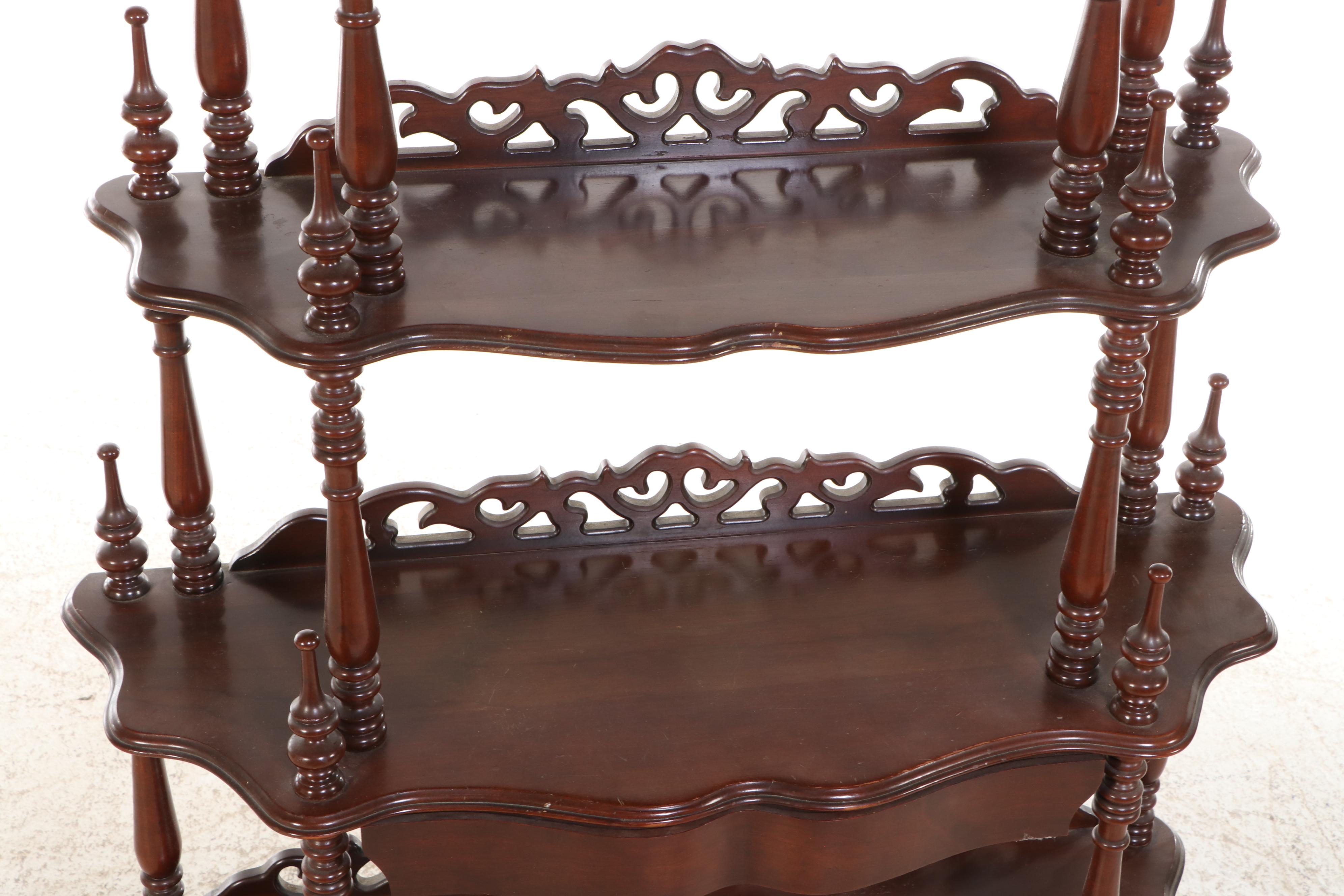 Victorian Walnut Étagère Shelf, Late 19th/ Early 20th Century