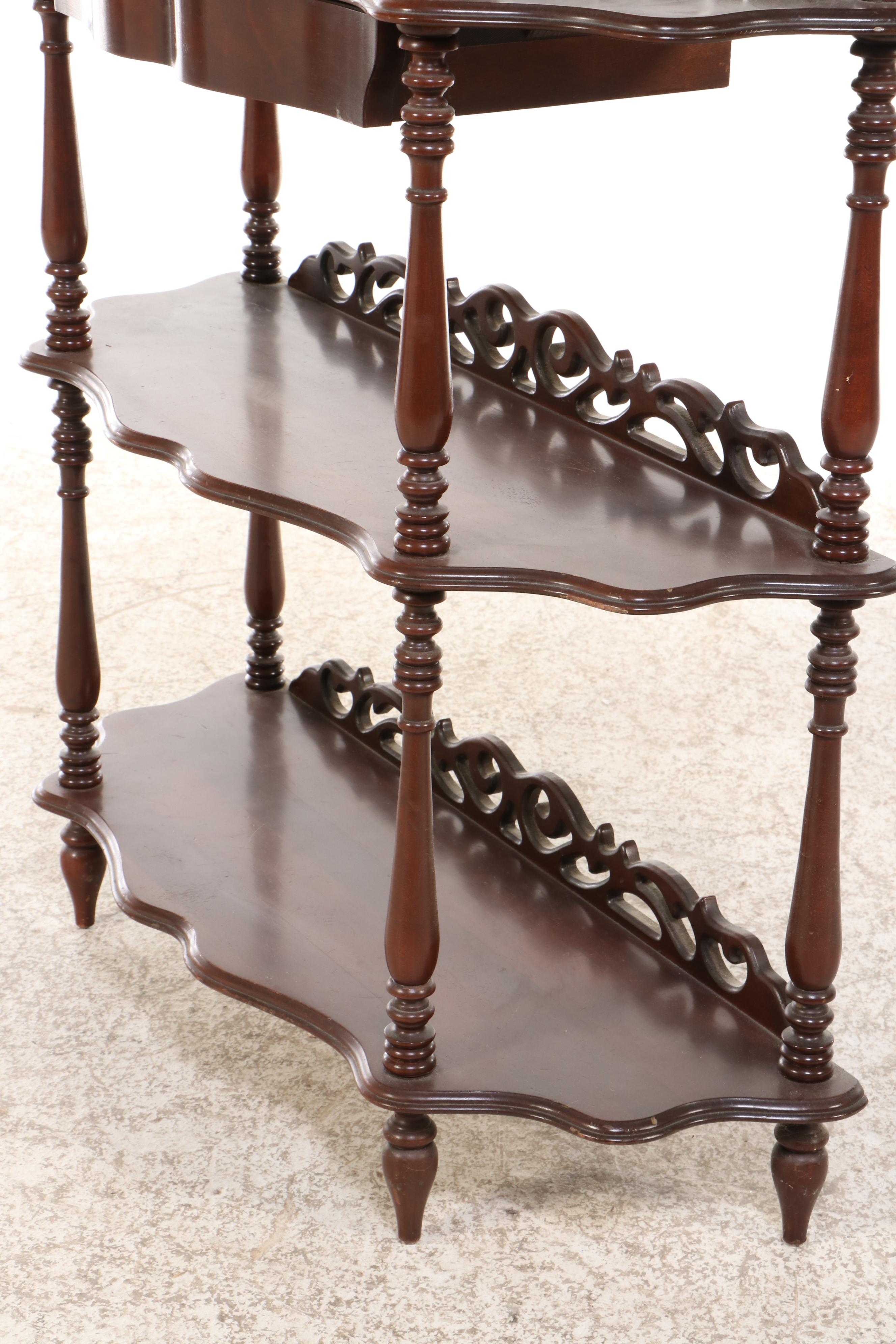 Victorian Walnut Étagère Shelf, Late 19th/ Early 20th Century