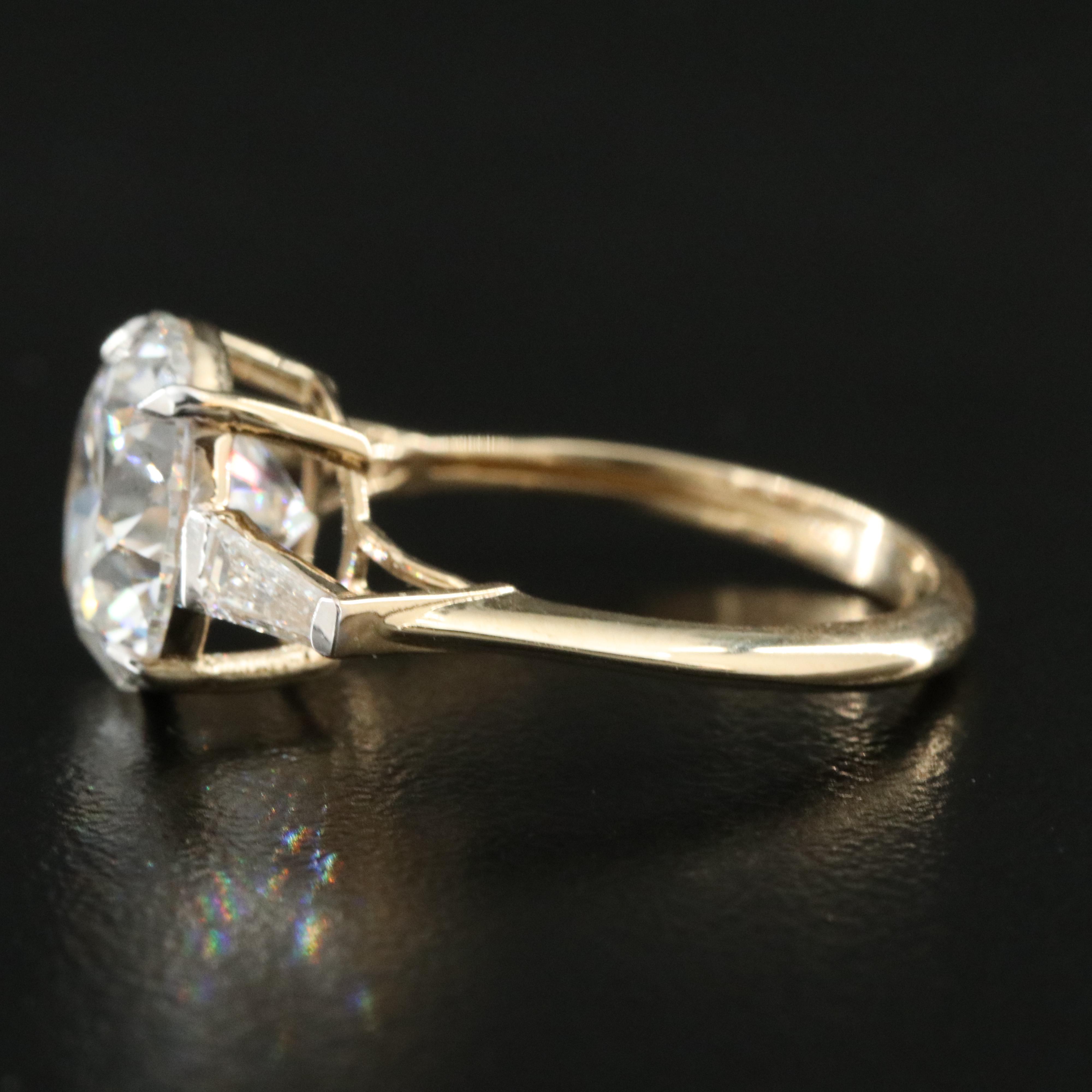 14K 4.32 CTW Lab Grown Diamond Ring with IGI Report