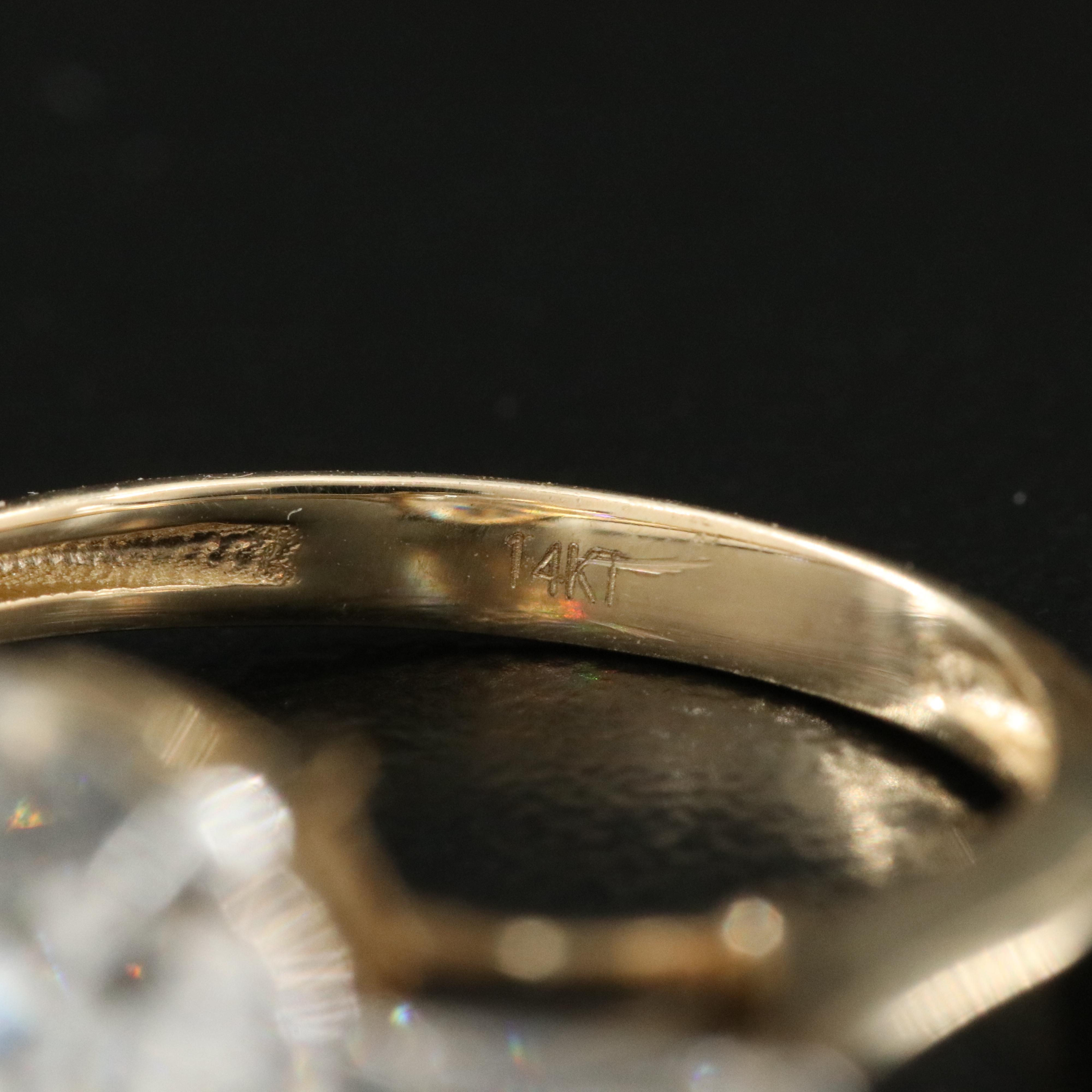 14K 4.32 CTW Lab Grown Diamond Ring with IGI Report