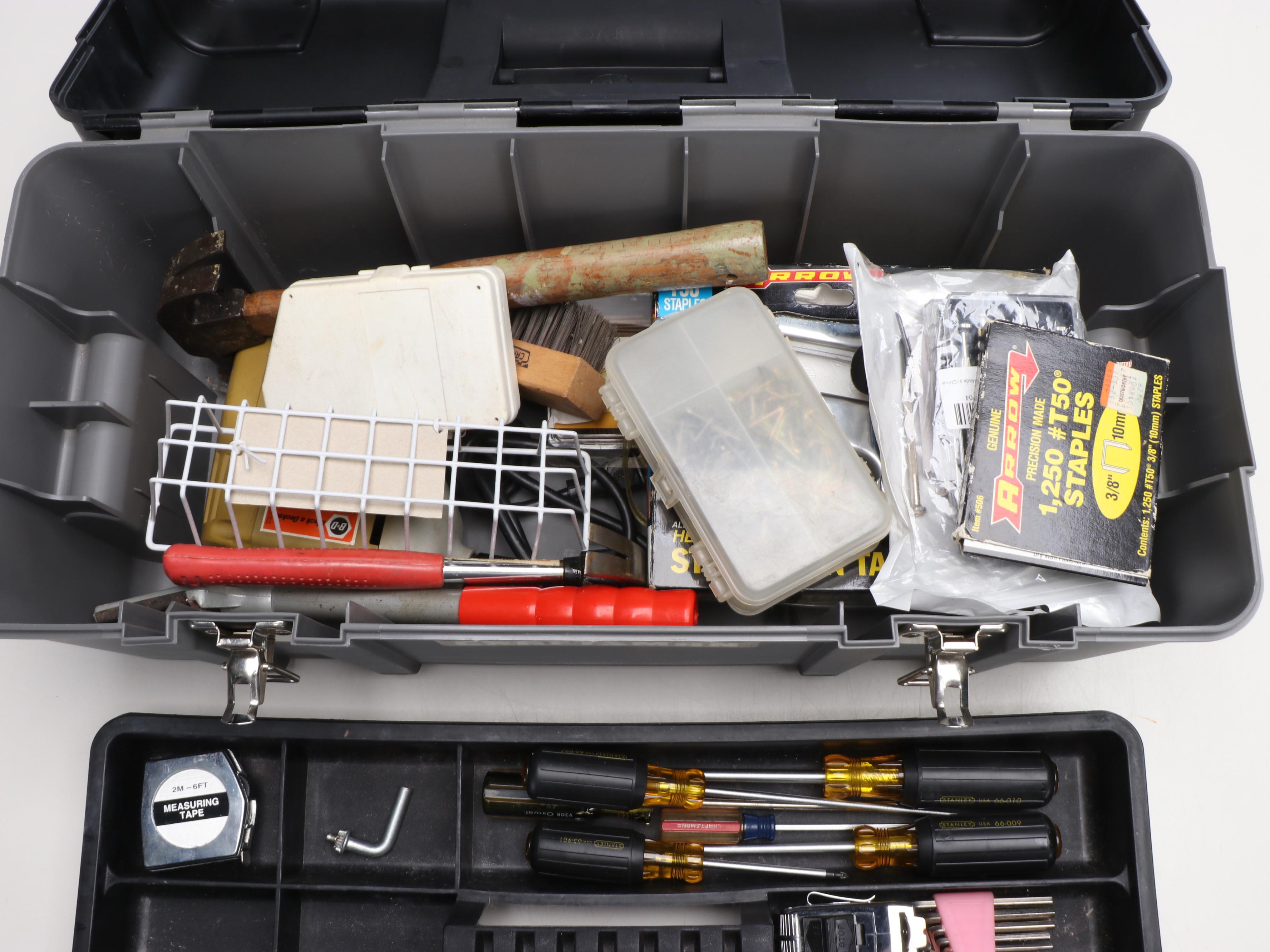 Craftsman Tool Box with Screwdrivers, Drill Bits, Bungee Cords and More