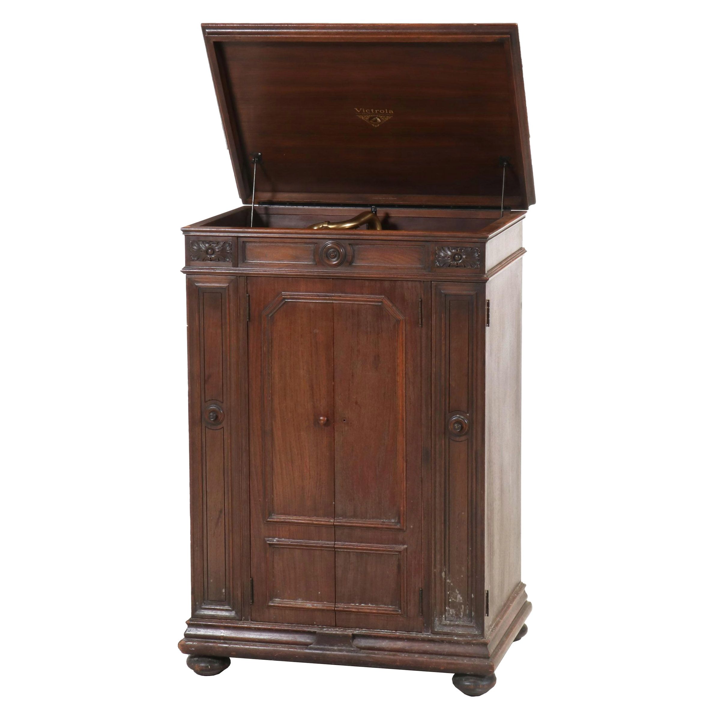 Victor-Victrola VE 8-30X Electric Walnut Credenza Phonograph & Records, 1927