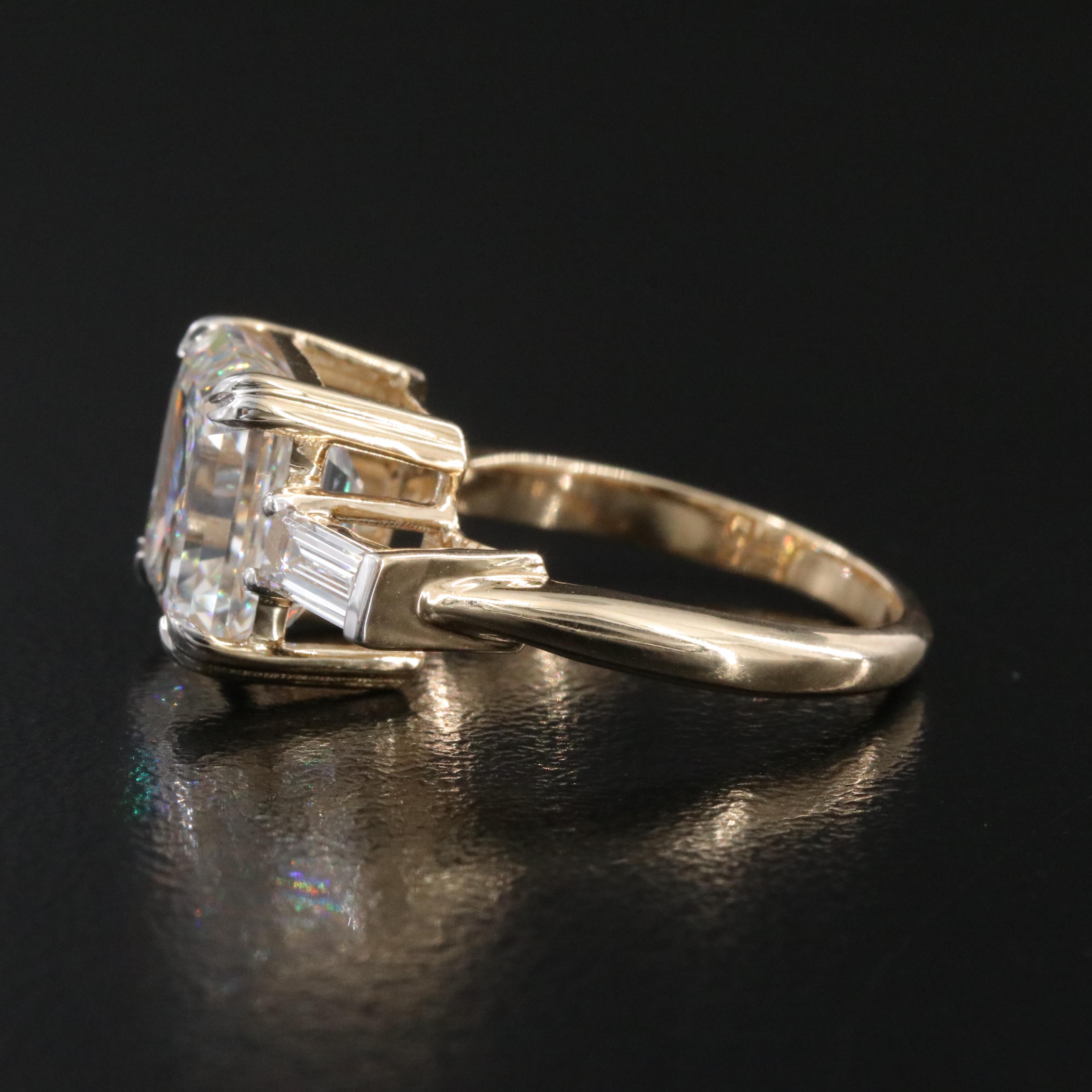 14K 6.21 CTW Lab Grown Diamond Ring with IGI Report