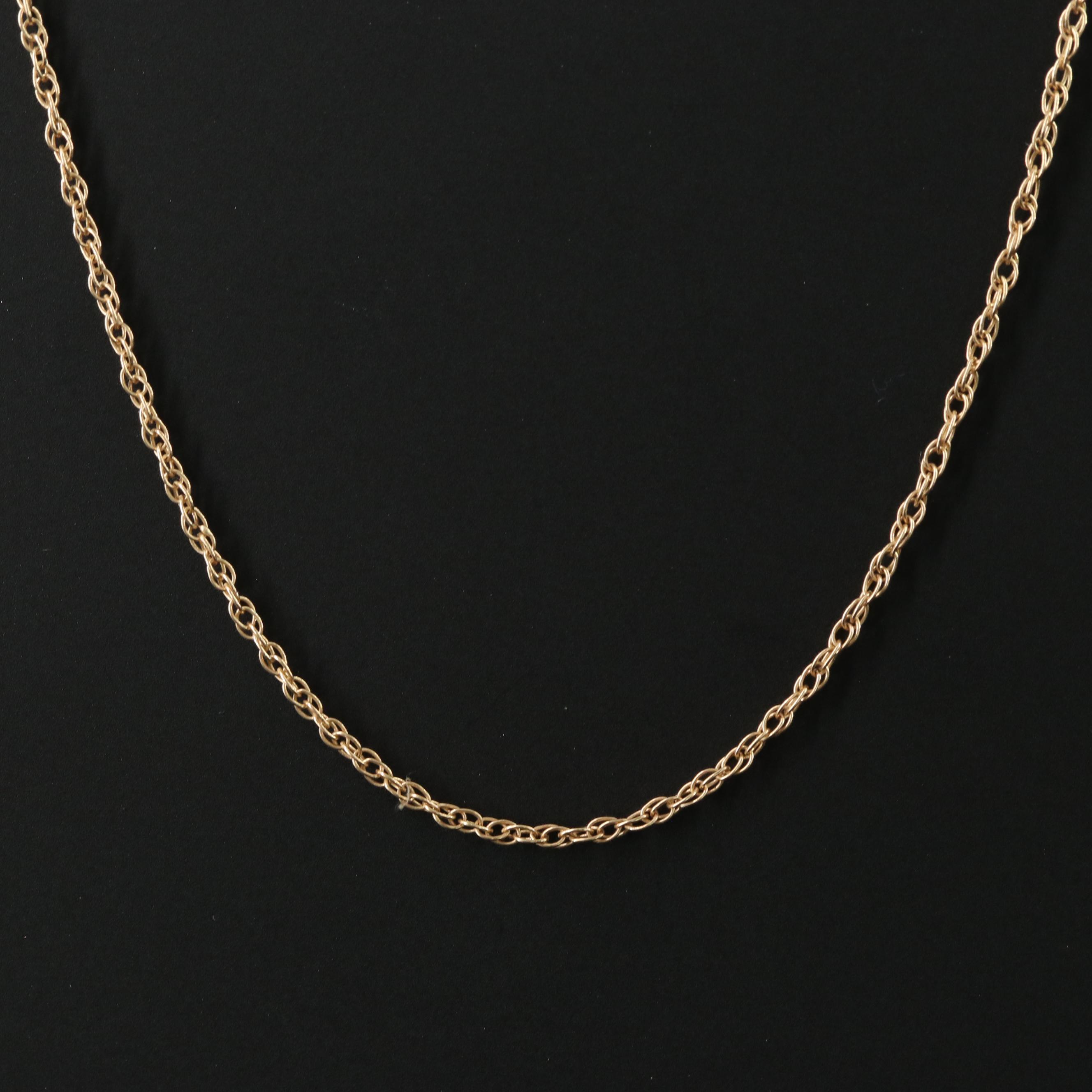 14K Rope Chain Necklace