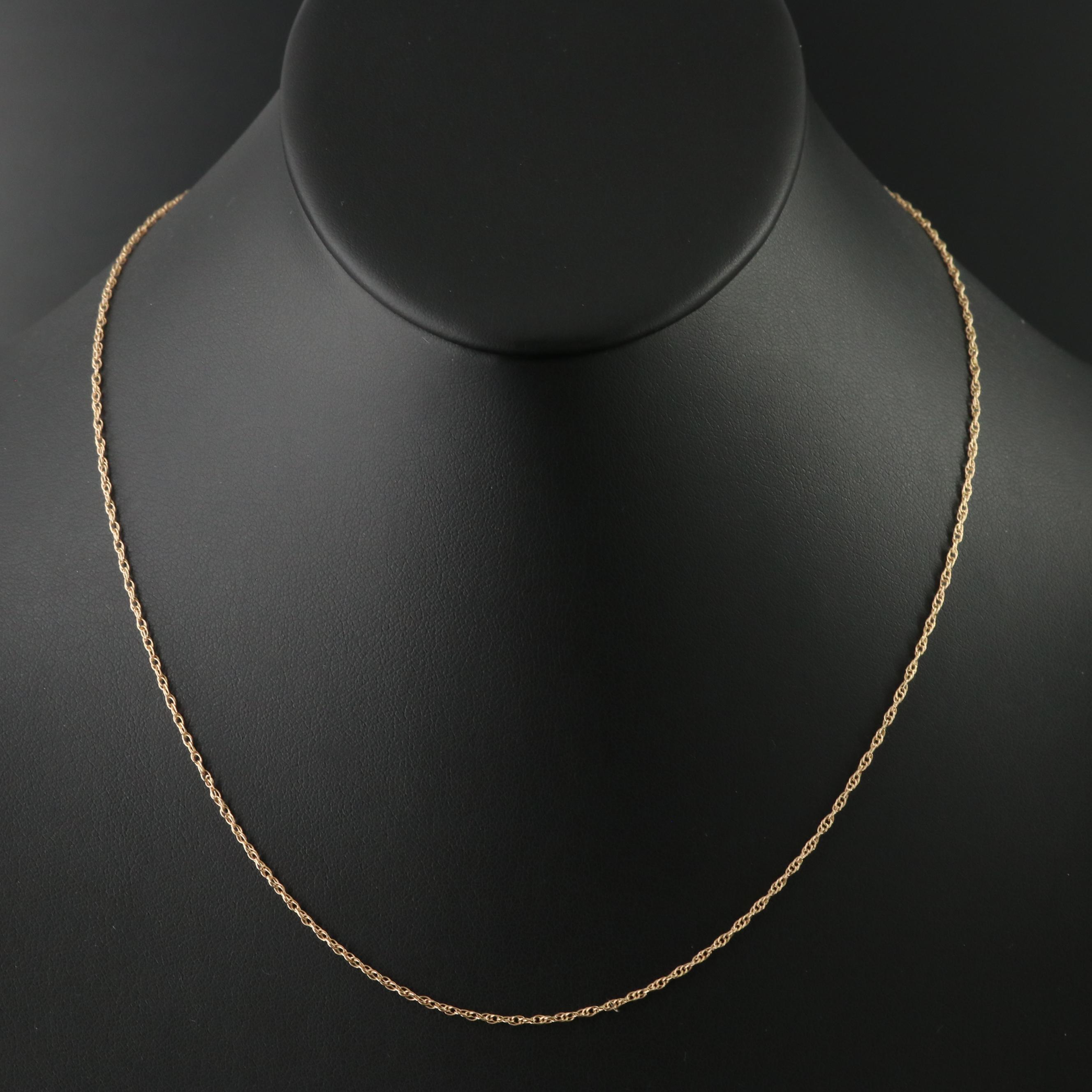 14K Rope Chain Necklace