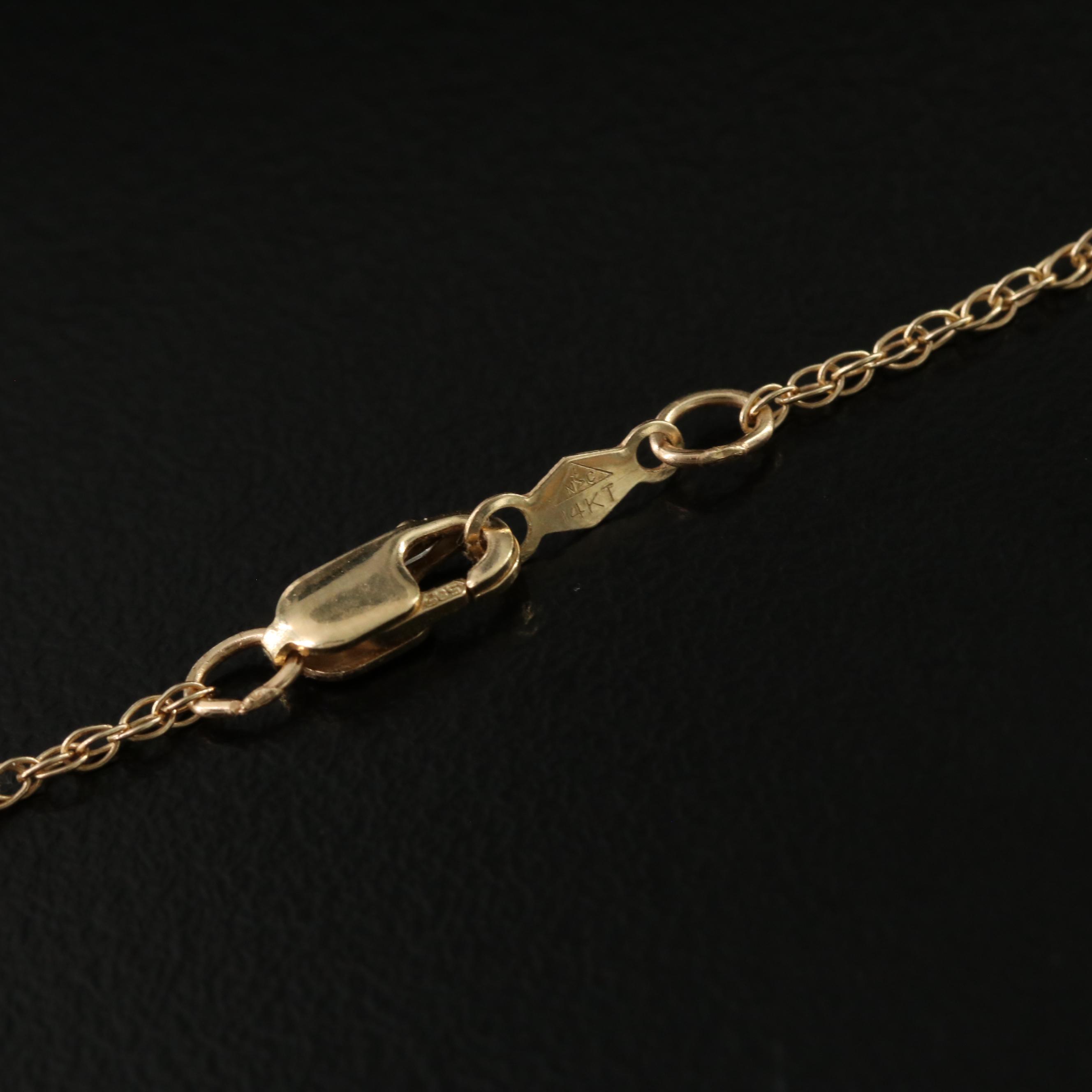 14K Rope Chain Necklace