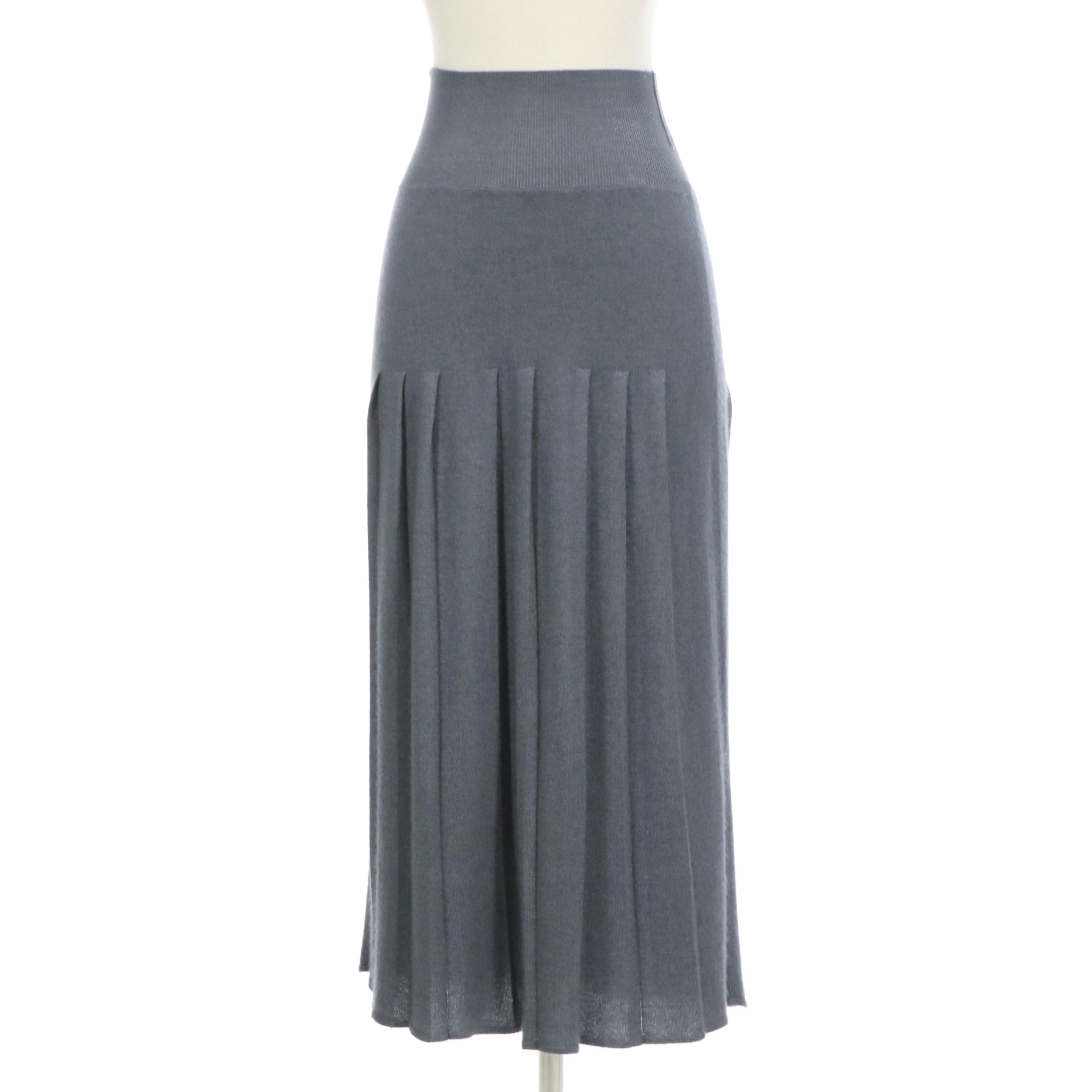 Prada Knit Pleated Skirt Set