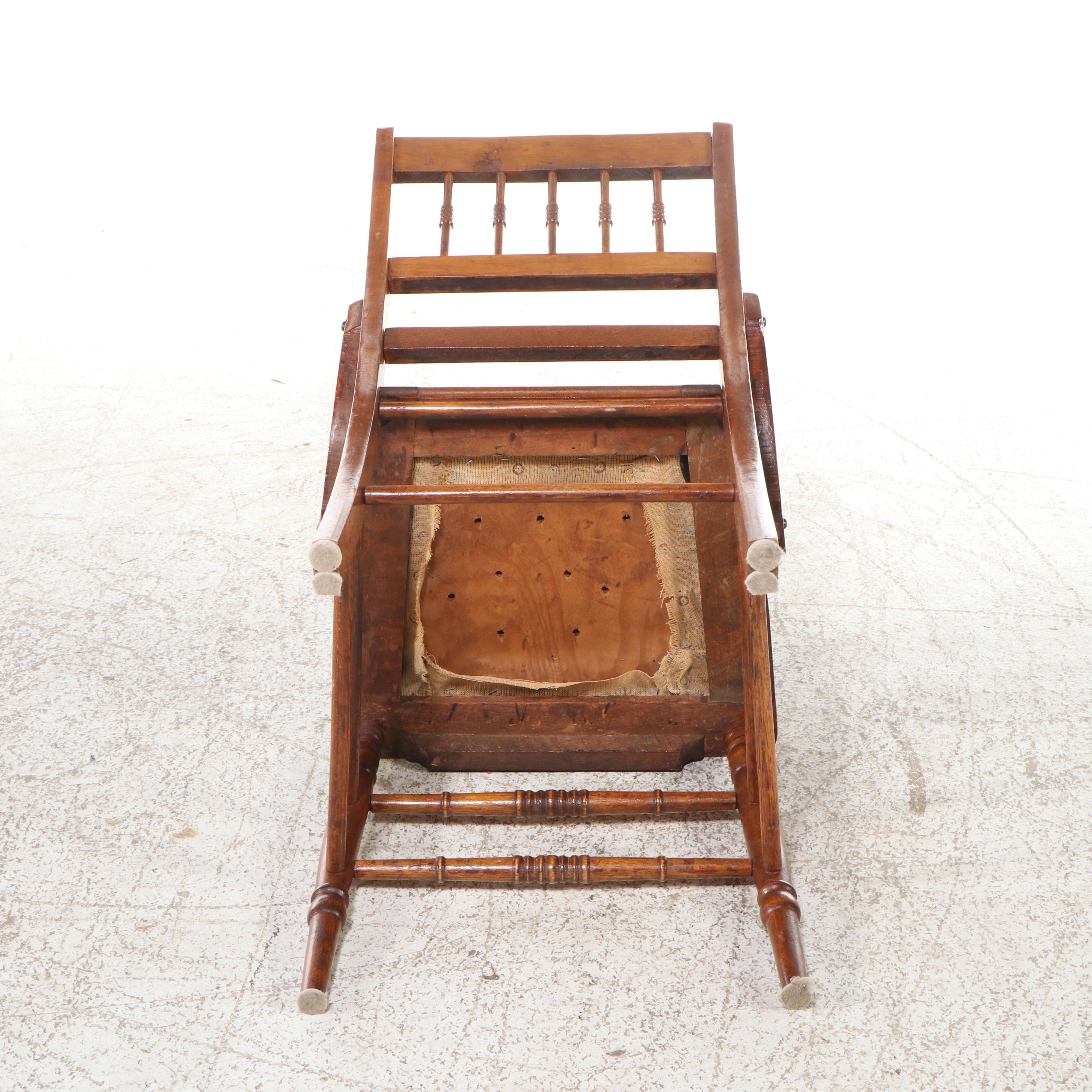 Walnut-Finished Wood Spinet Desk with Victorian Walnut Side Chair