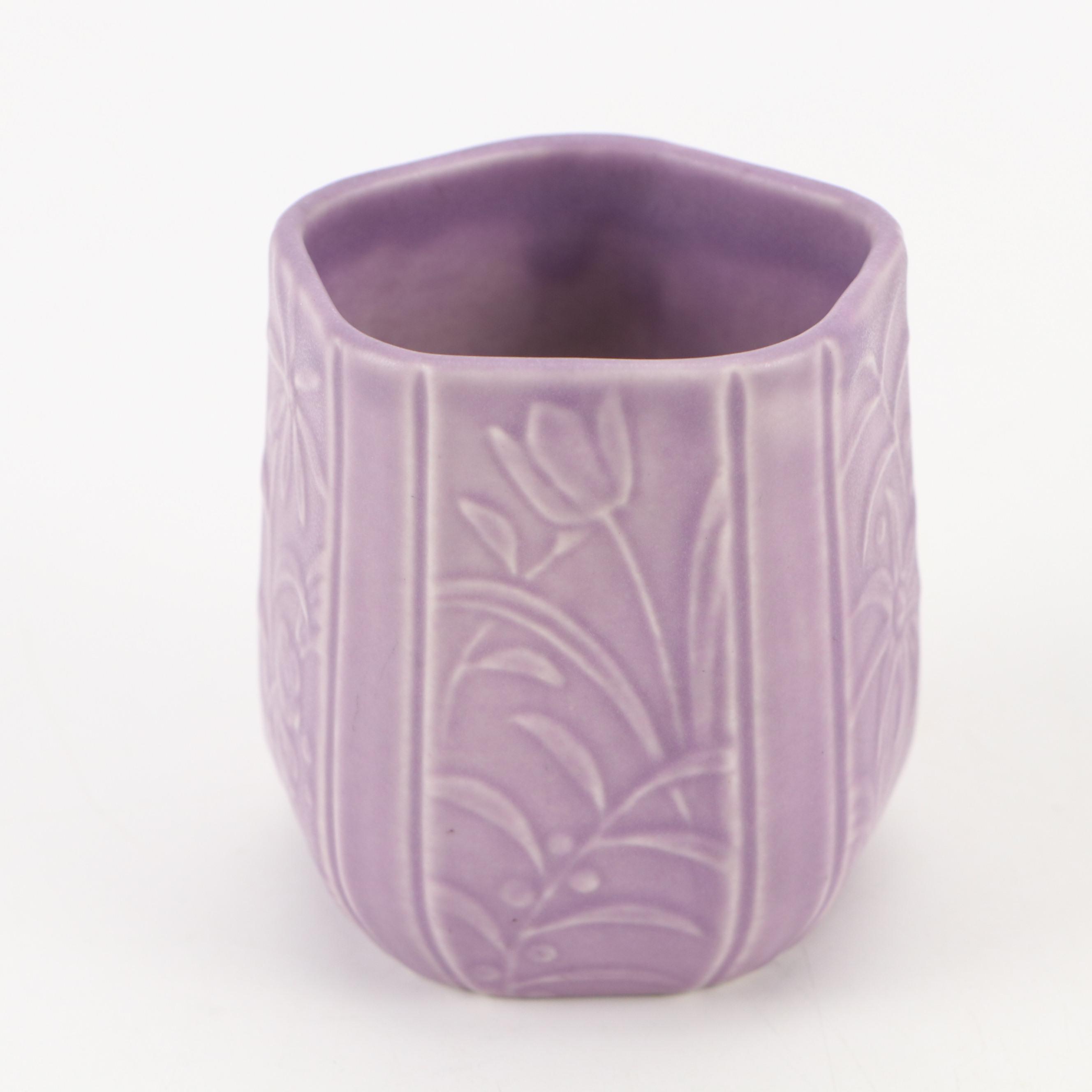 Rookwood Pottery Purple Matte Glaze Vase with Other Art Deco Vase