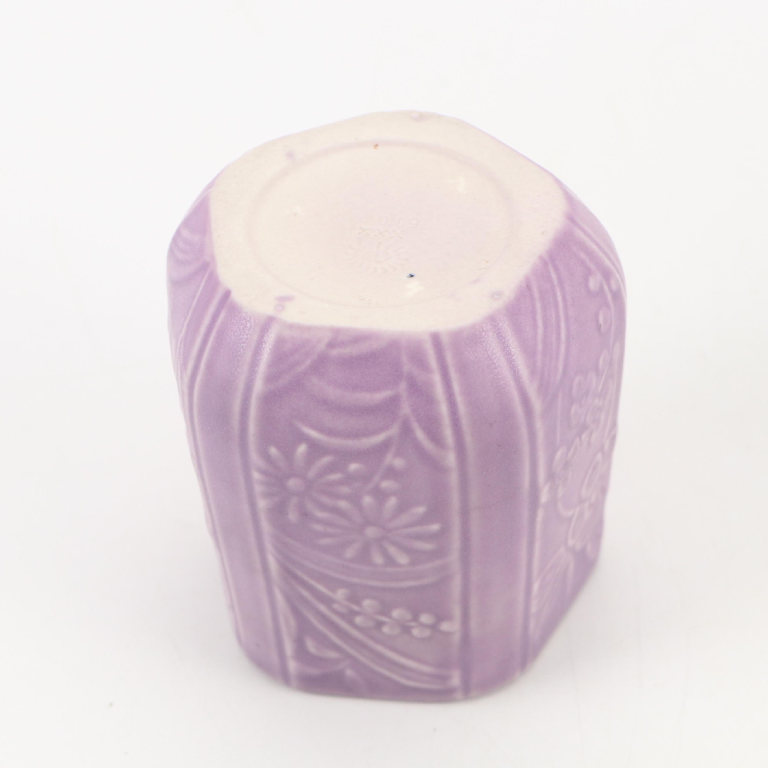 Rookwood Pottery Purple Matte Glaze Vase with Other Art Deco Vase