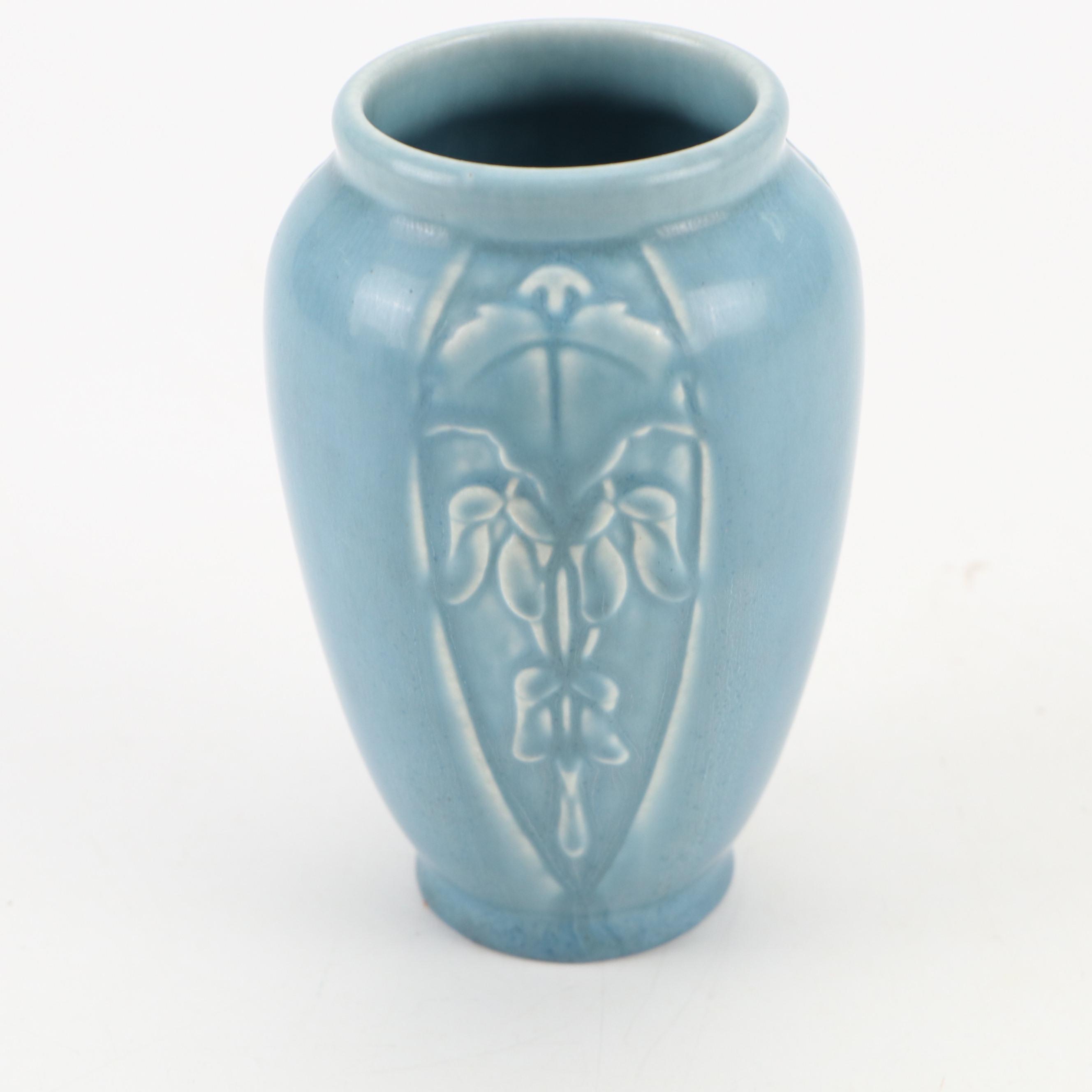 Rookwood Pottery Purple Matte Glaze Vase with Other Art Deco Vase