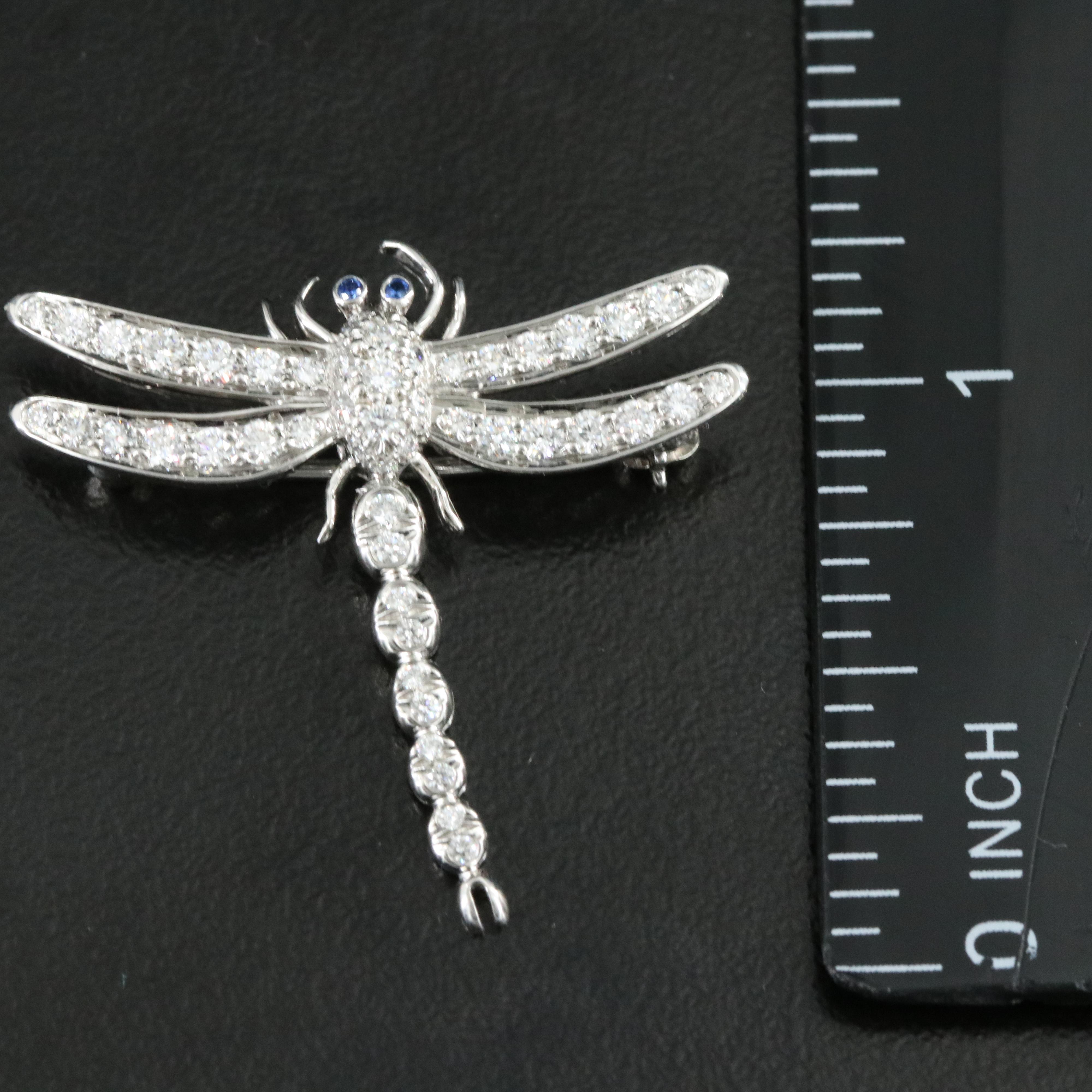 Tiffany & Co. Enchant Platinum 0.56 CTW Diamond Dragonfly Brooch Pendant