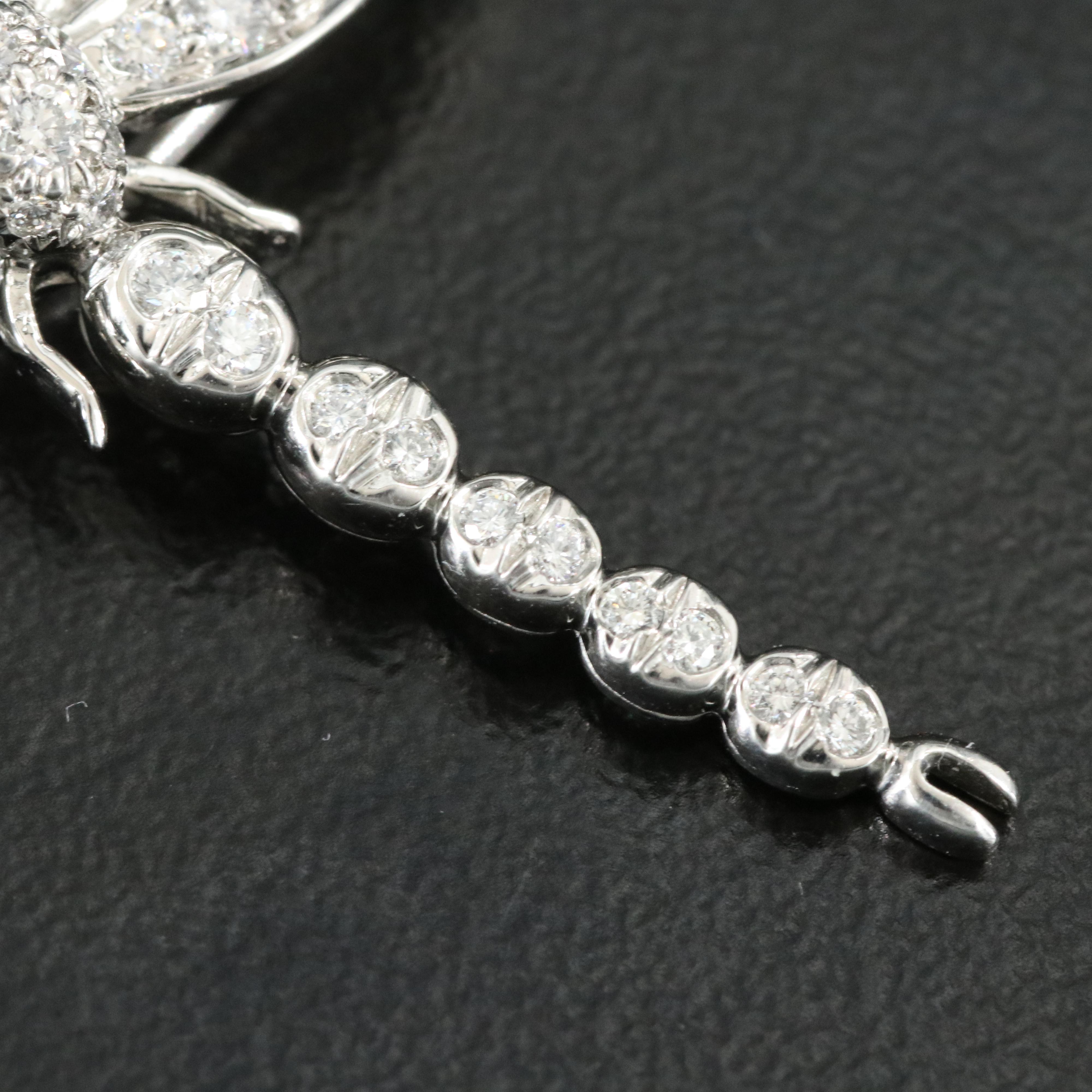 Tiffany & Co. Enchant Platinum 0.56 CTW Diamond Dragonfly Brooch Pendant