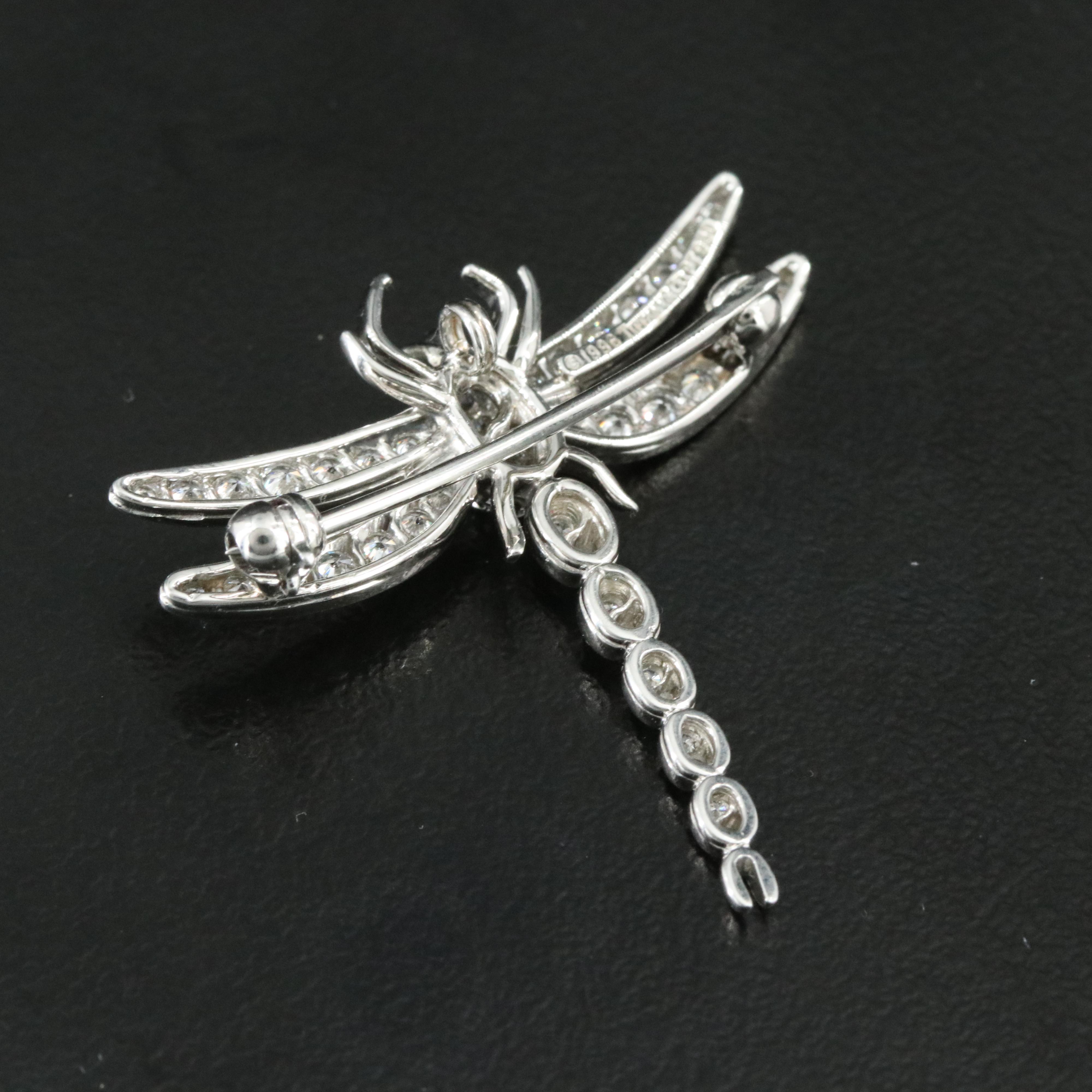 Tiffany & Co. Enchant Platinum 0.56 CTW Diamond Dragonfly Brooch Pendant