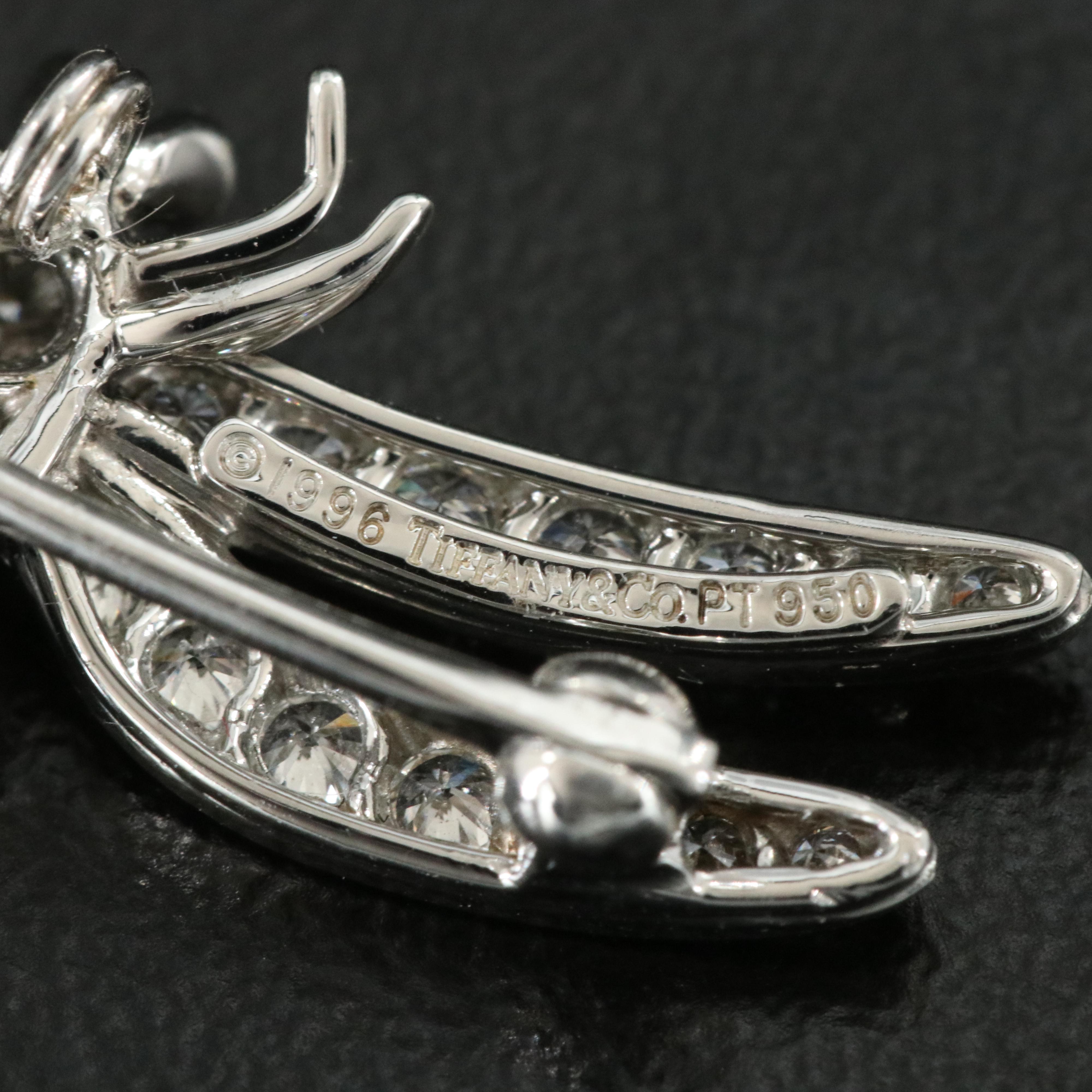 Tiffany & Co. Enchant Platinum 0.56 CTW Diamond Dragonfly Brooch Pendant