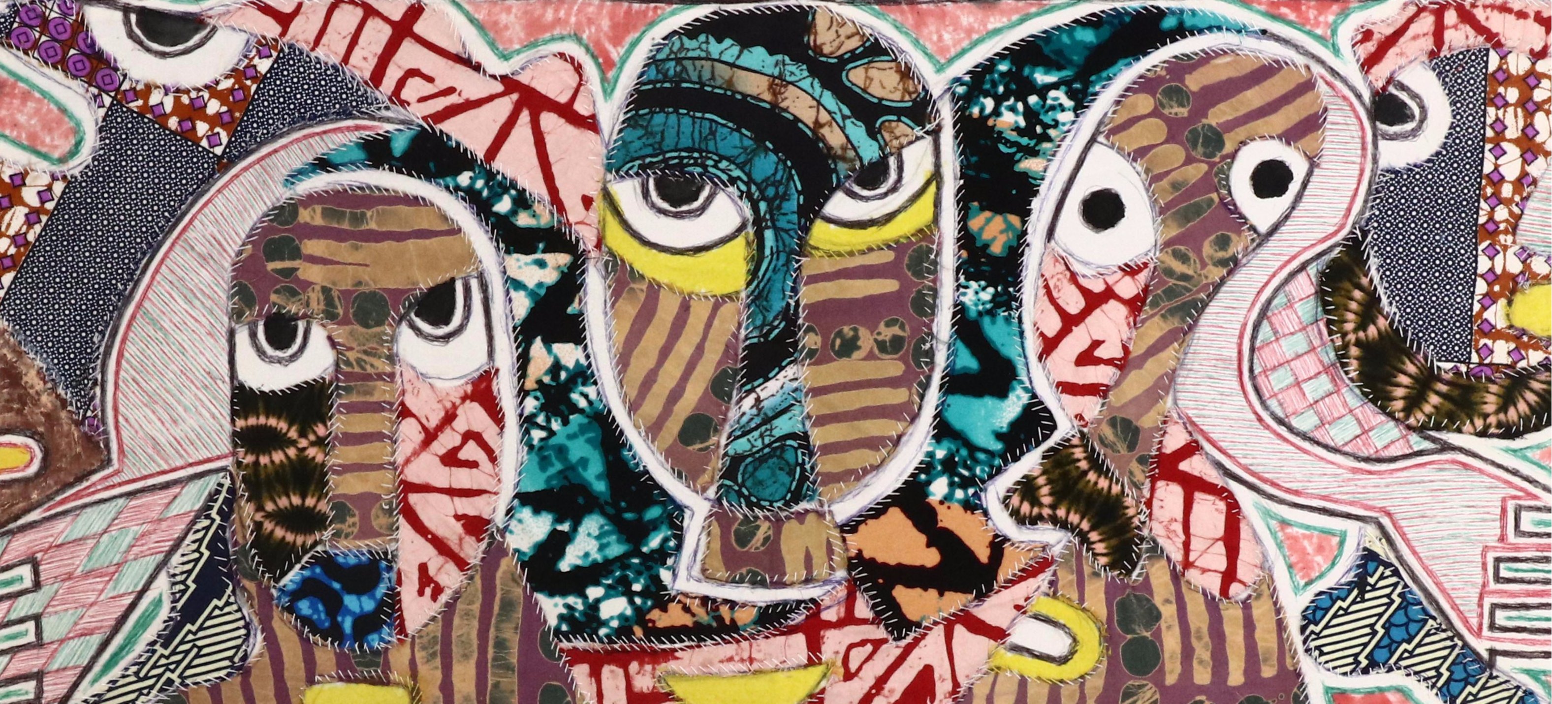 Kayode Buraimoh Stylized Mixed Media Collage Portrait, 2024