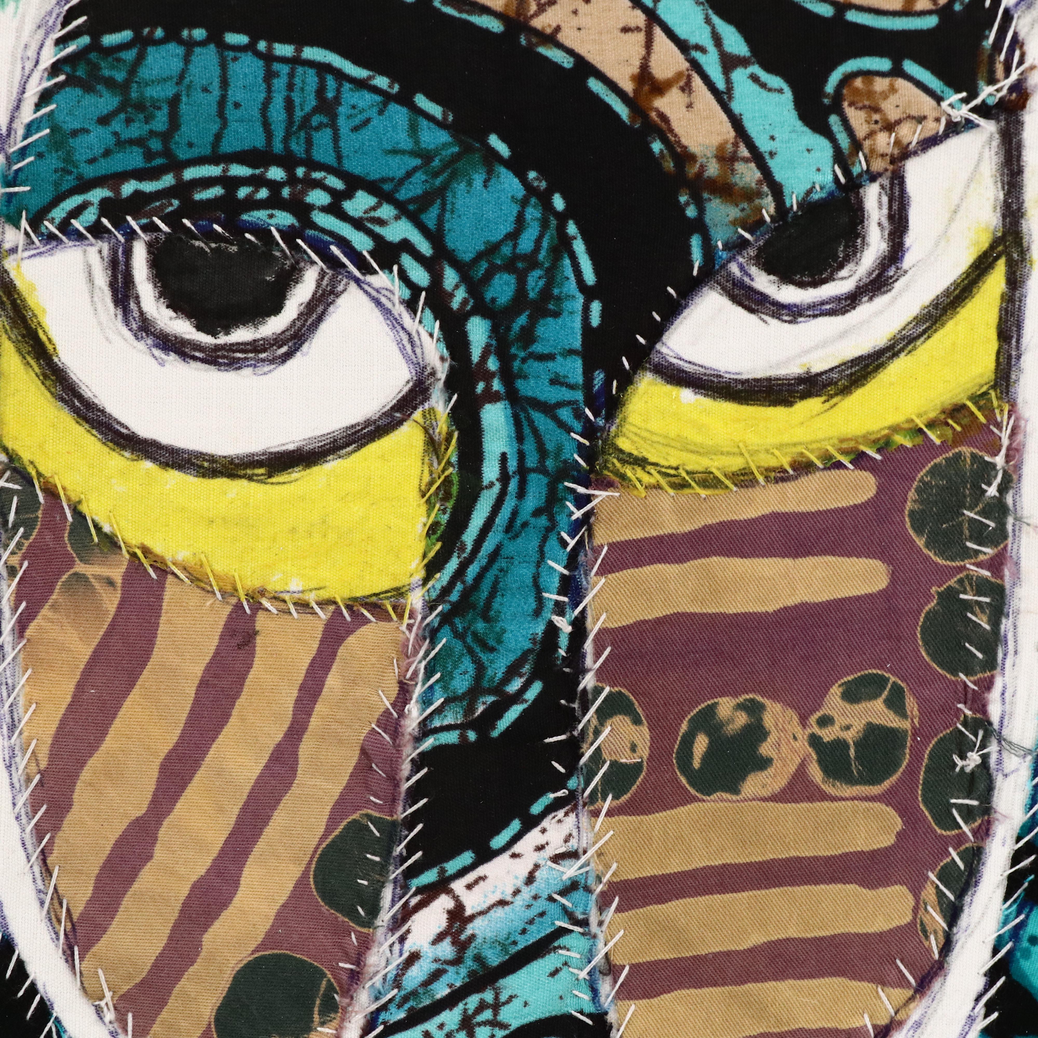 Kayode Buraimoh Stylized Mixed Media Collage Portrait, 2024