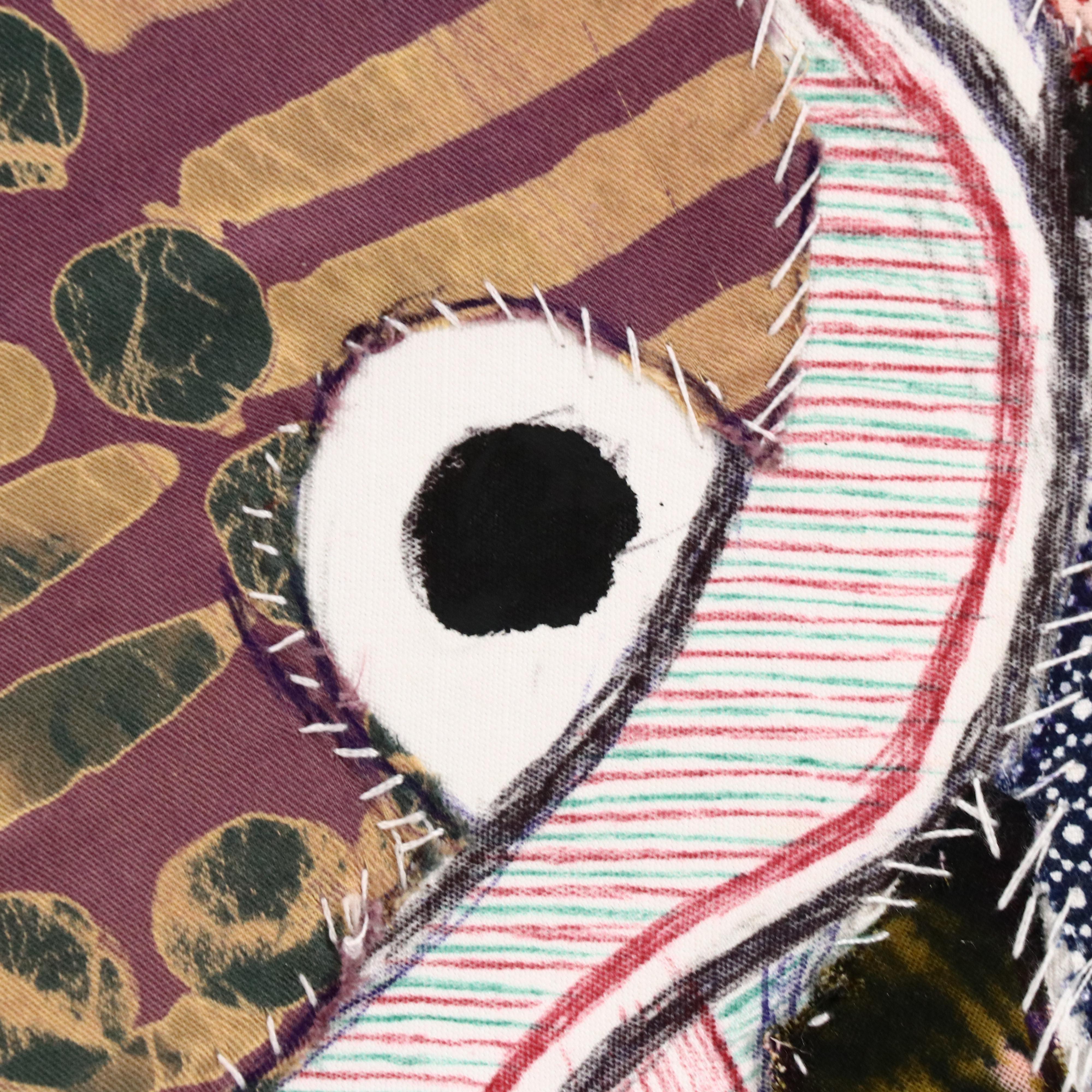 Kayode Buraimoh Stylized Mixed Media Collage Portrait, 2024