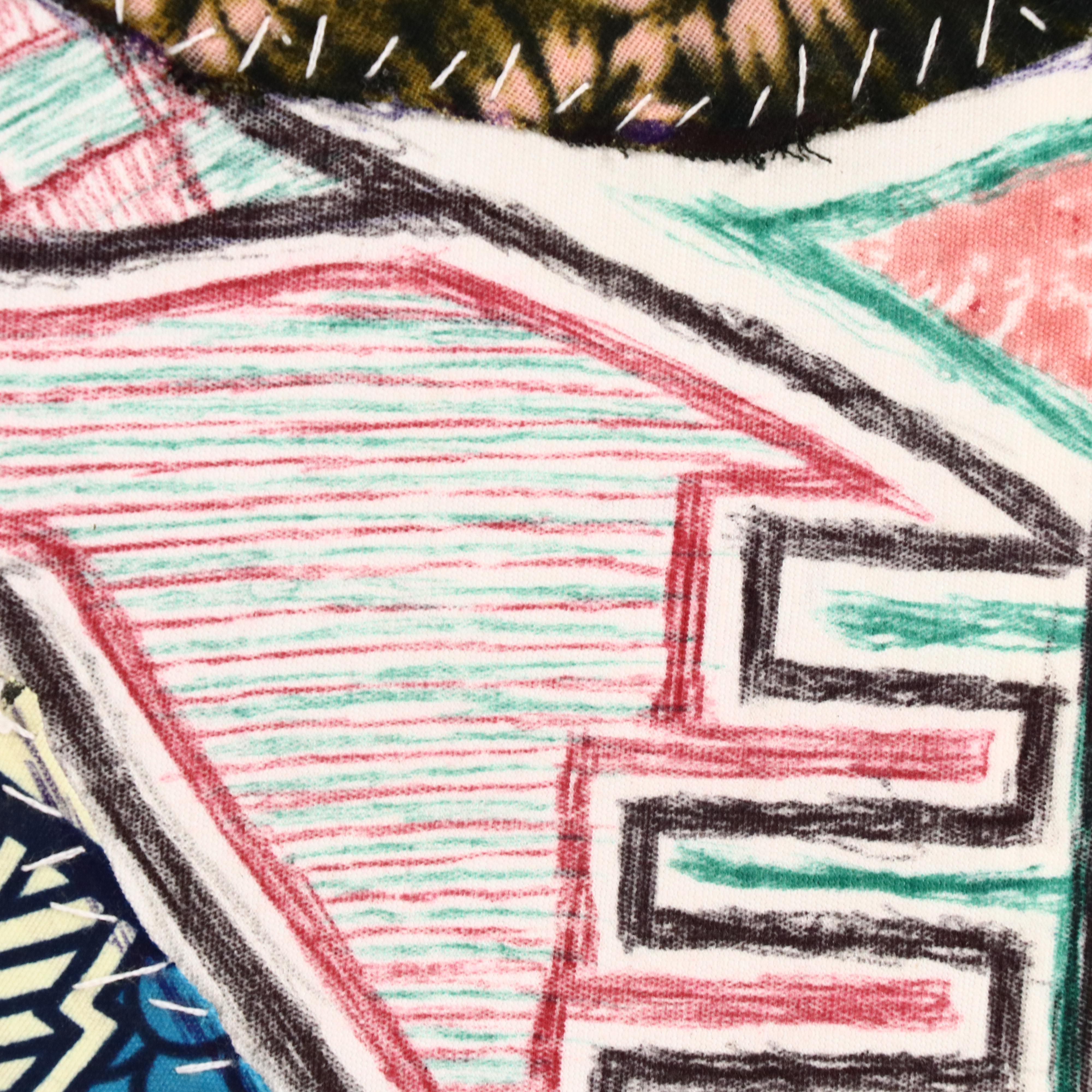 Kayode Buraimoh Stylized Mixed Media Collage Portrait, 2024