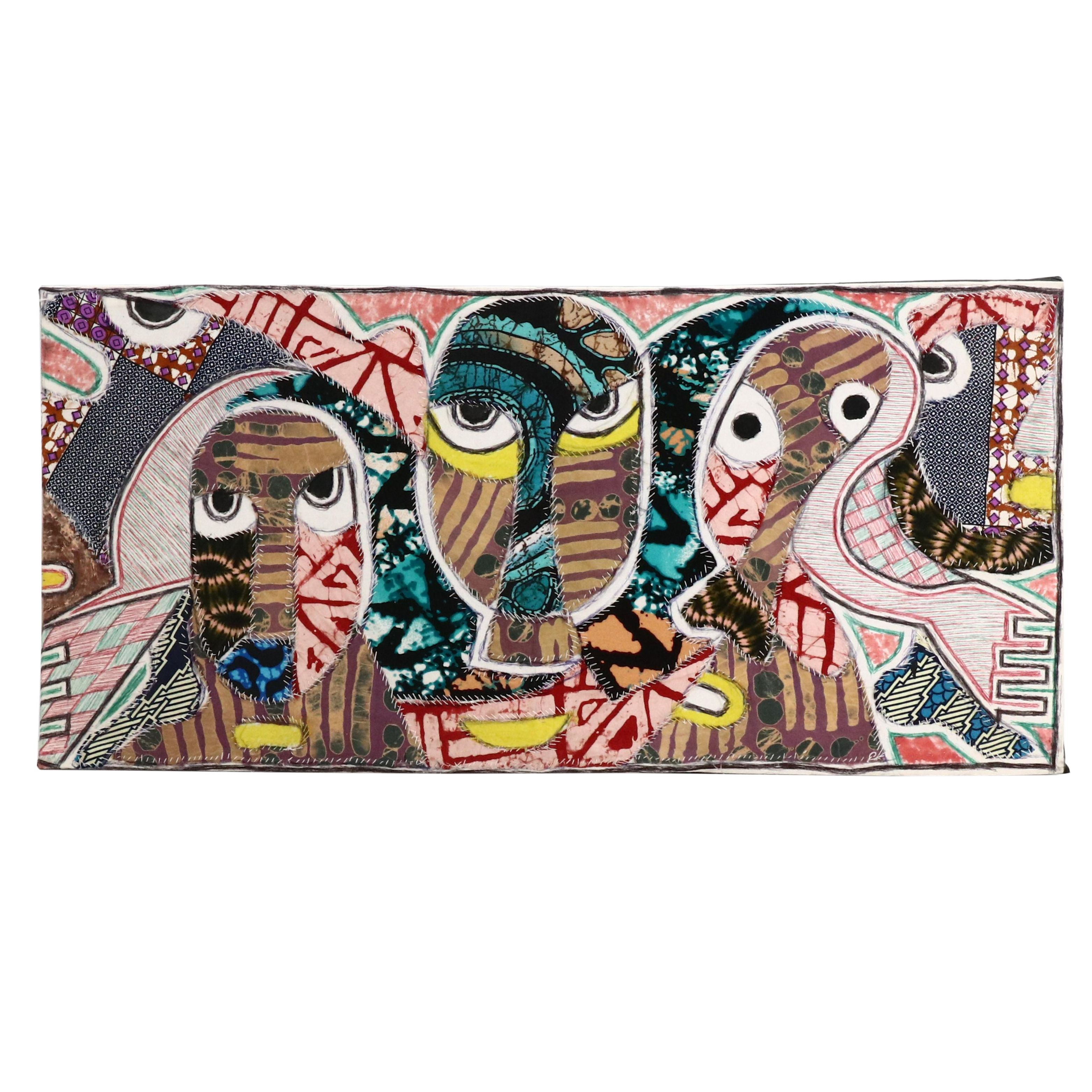 Kayode Buraimoh Stylized Mixed Media Collage Portrait, 2024