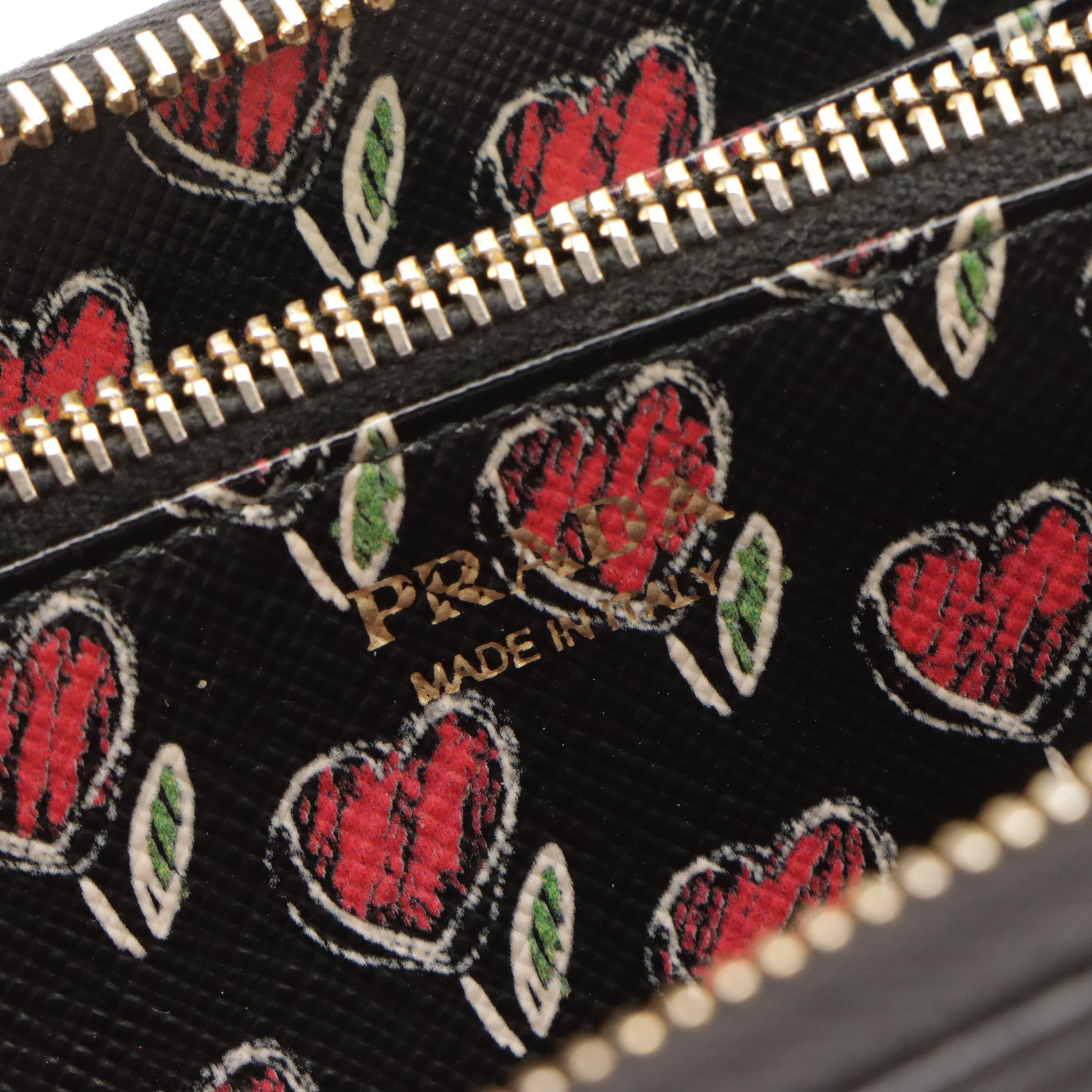 Prada Zip-Around Wallet in Saffiano Leather