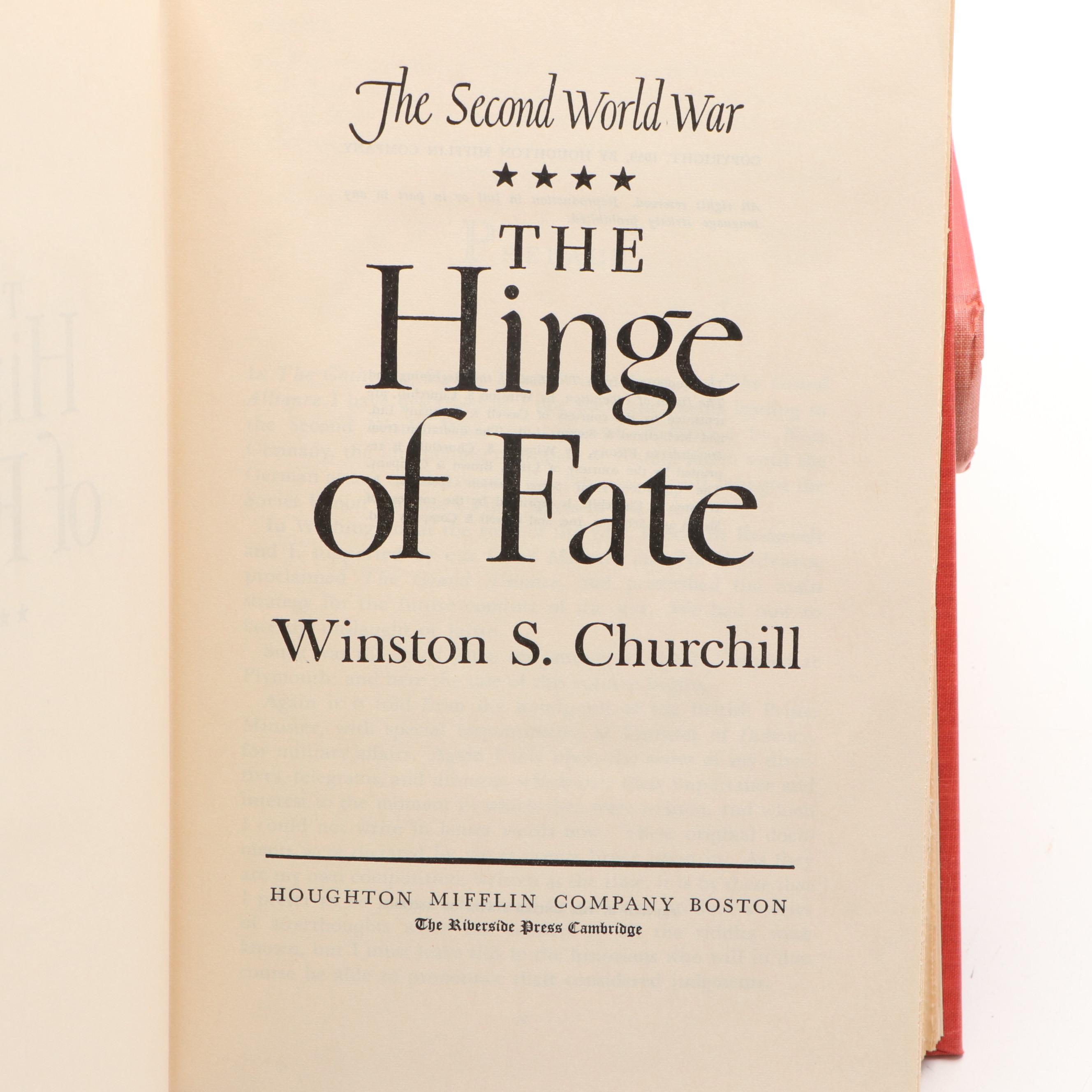 Book Club Edition "The Second World War" Complete Set by Winston S. Churchill
