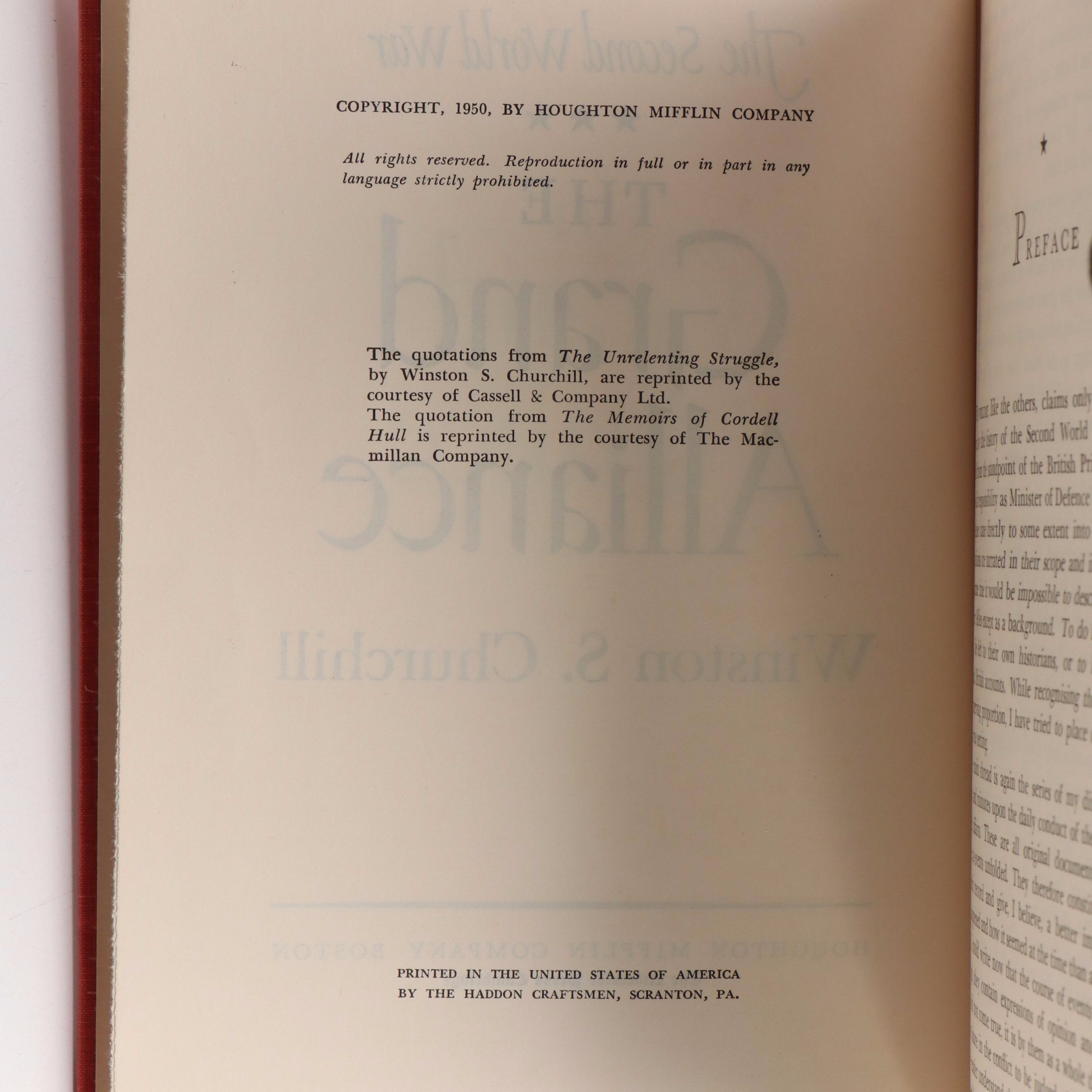 Book Club Edition "The Second World War" Complete Set by Winston S. Churchill