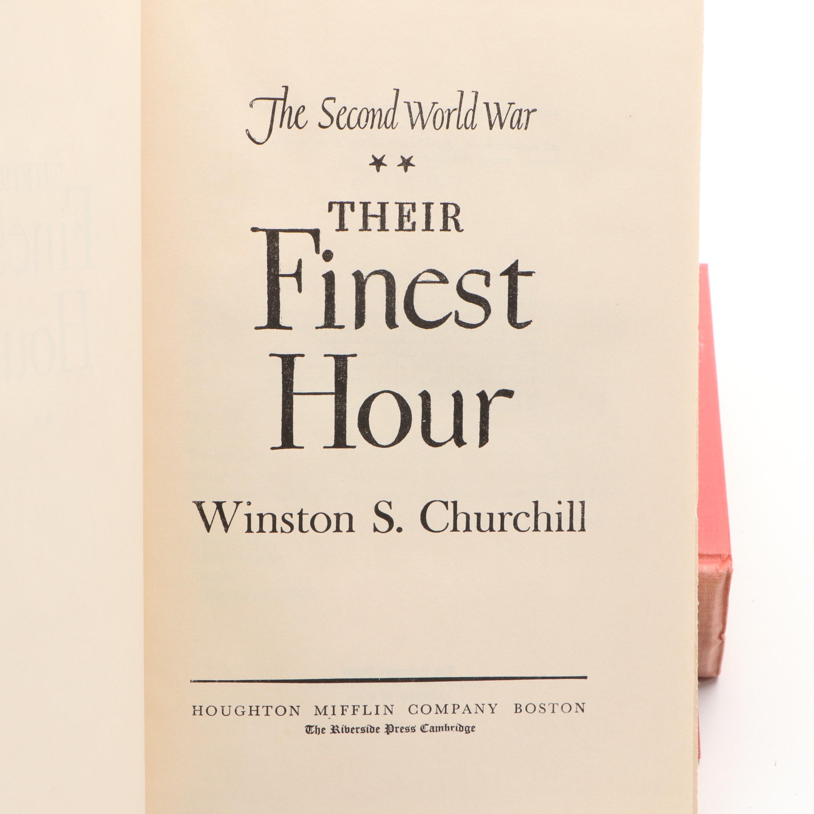 Book Club Edition "The Second World War" Complete Set by Winston S. Churchill