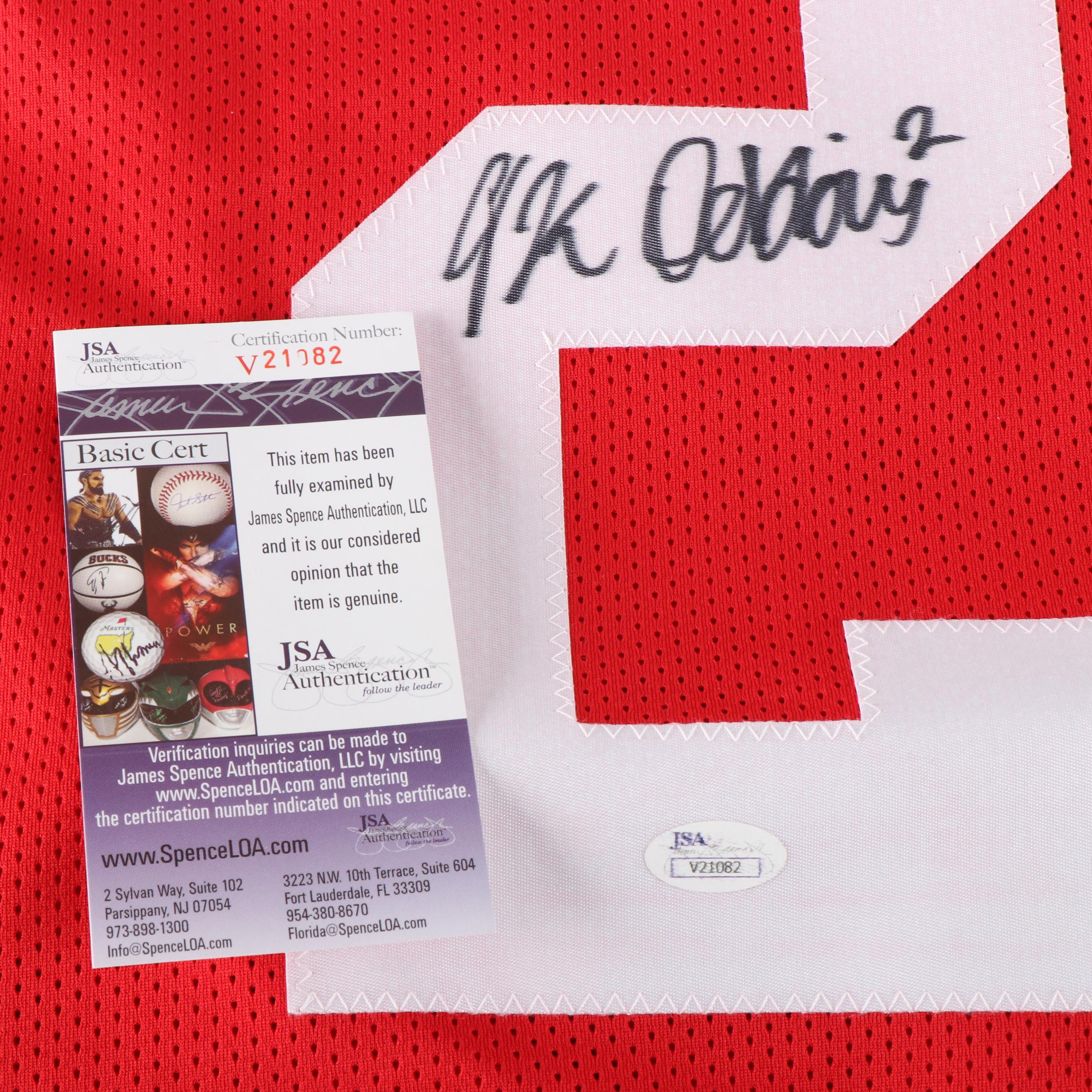 J.K. Dobbins and Dre'Mont Jones Signed Ohio State Buckeyes Football Jerseys