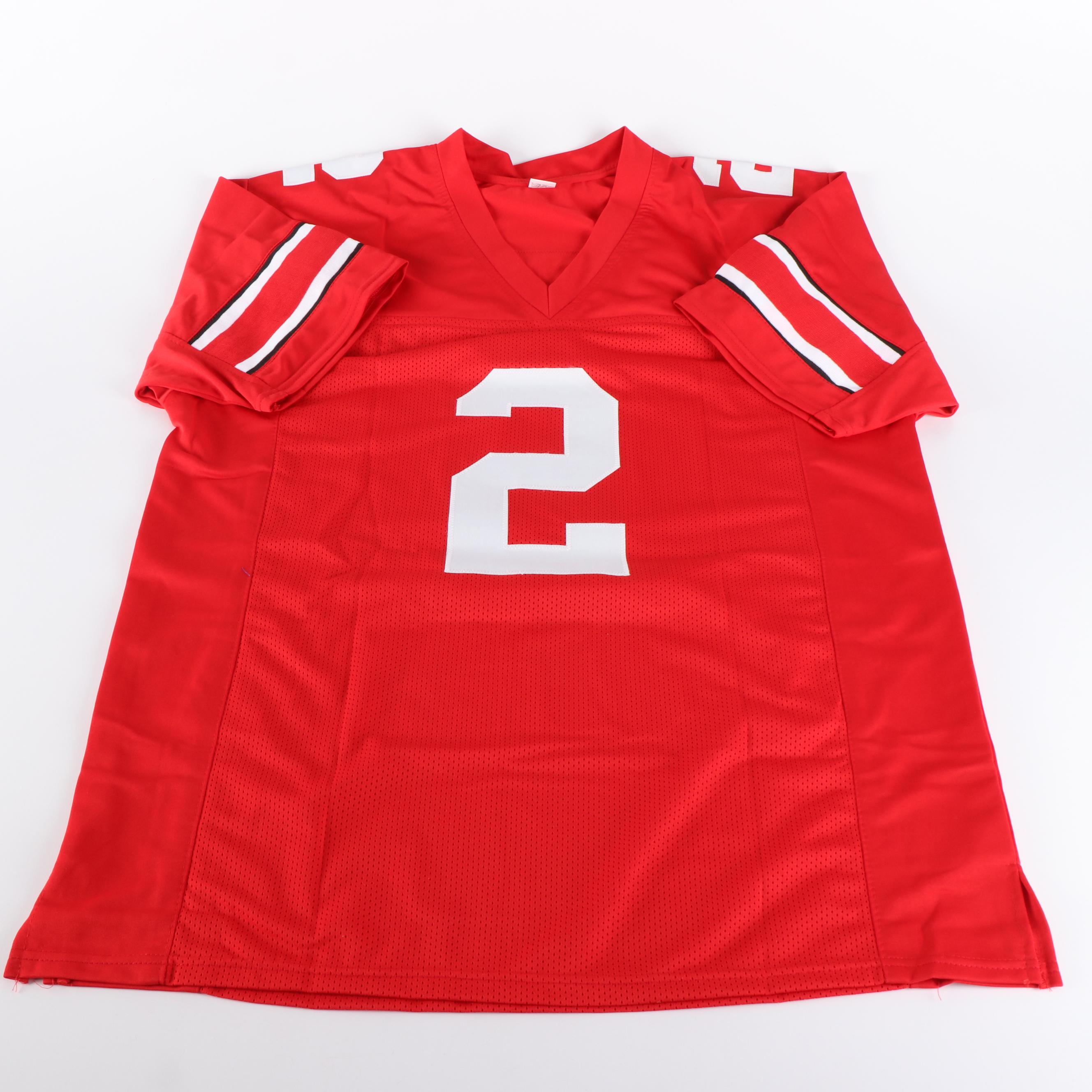 J.K. Dobbins and Dre'Mont Jones Signed Ohio State Buckeyes Football Jerseys