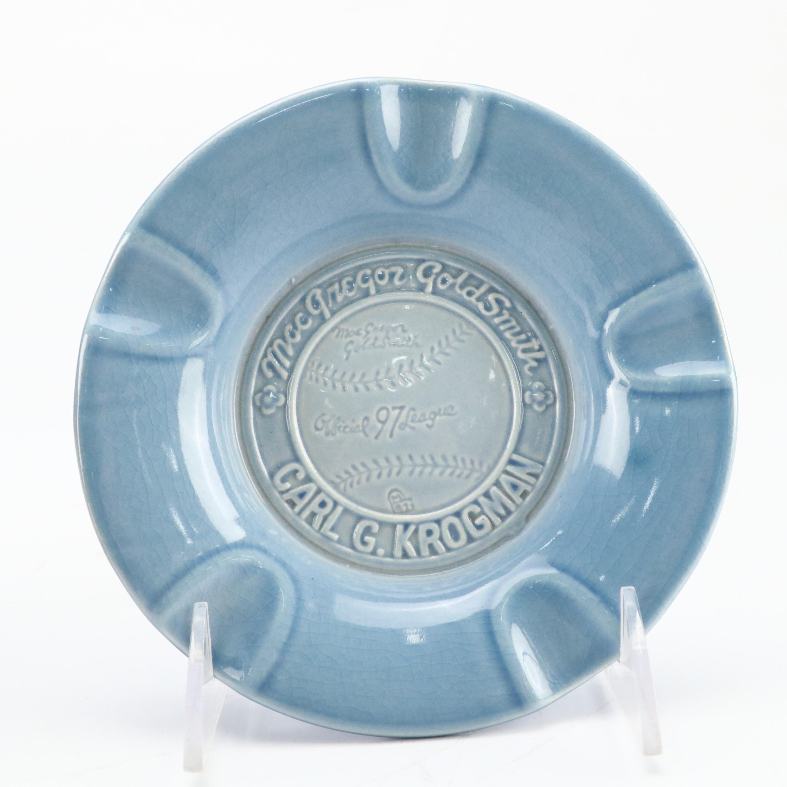 Rookwood Pottery Vases with Commerative Baseball Ashtray