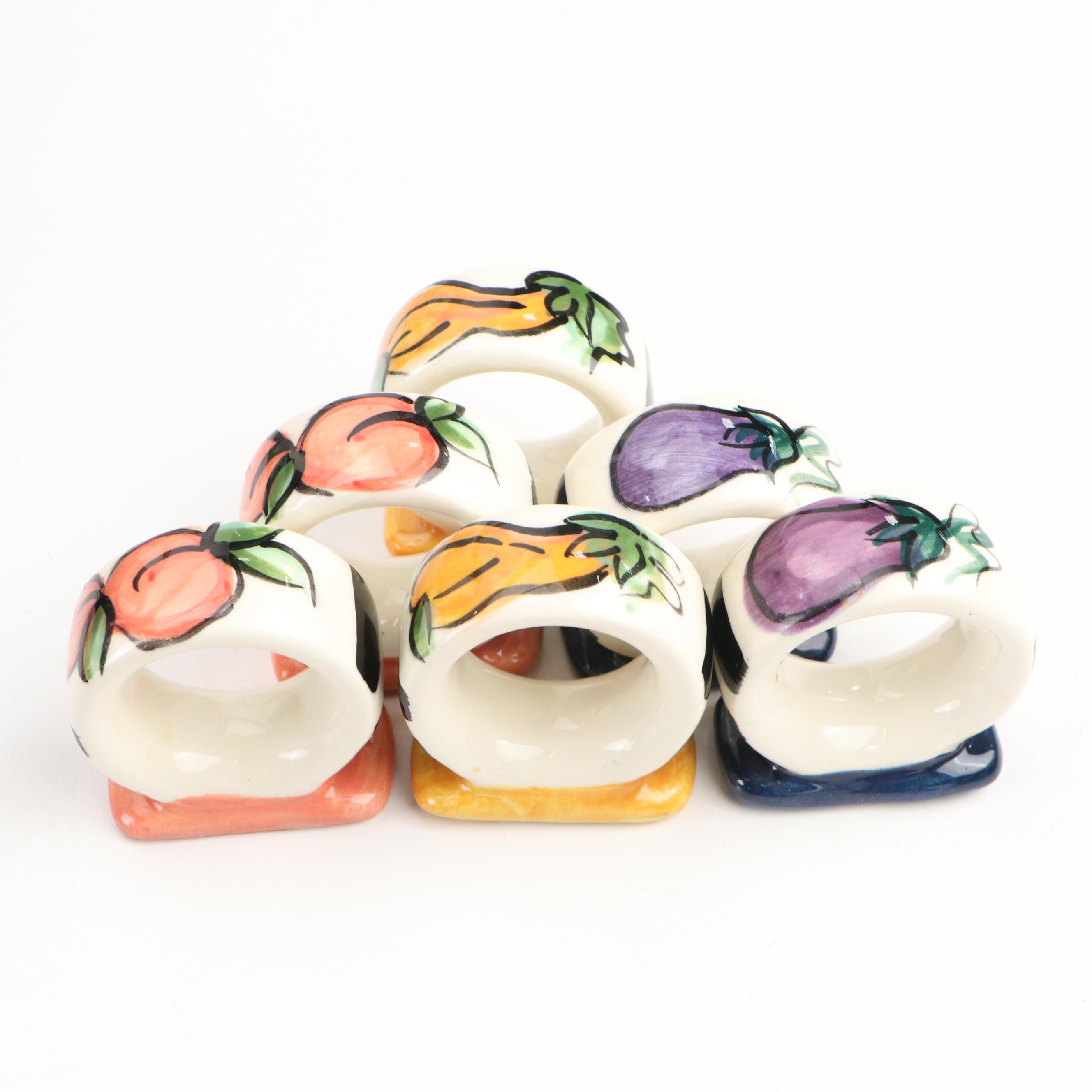 Vicki Carroll Hand-Painted Ceramic Canisters and Table Accessories