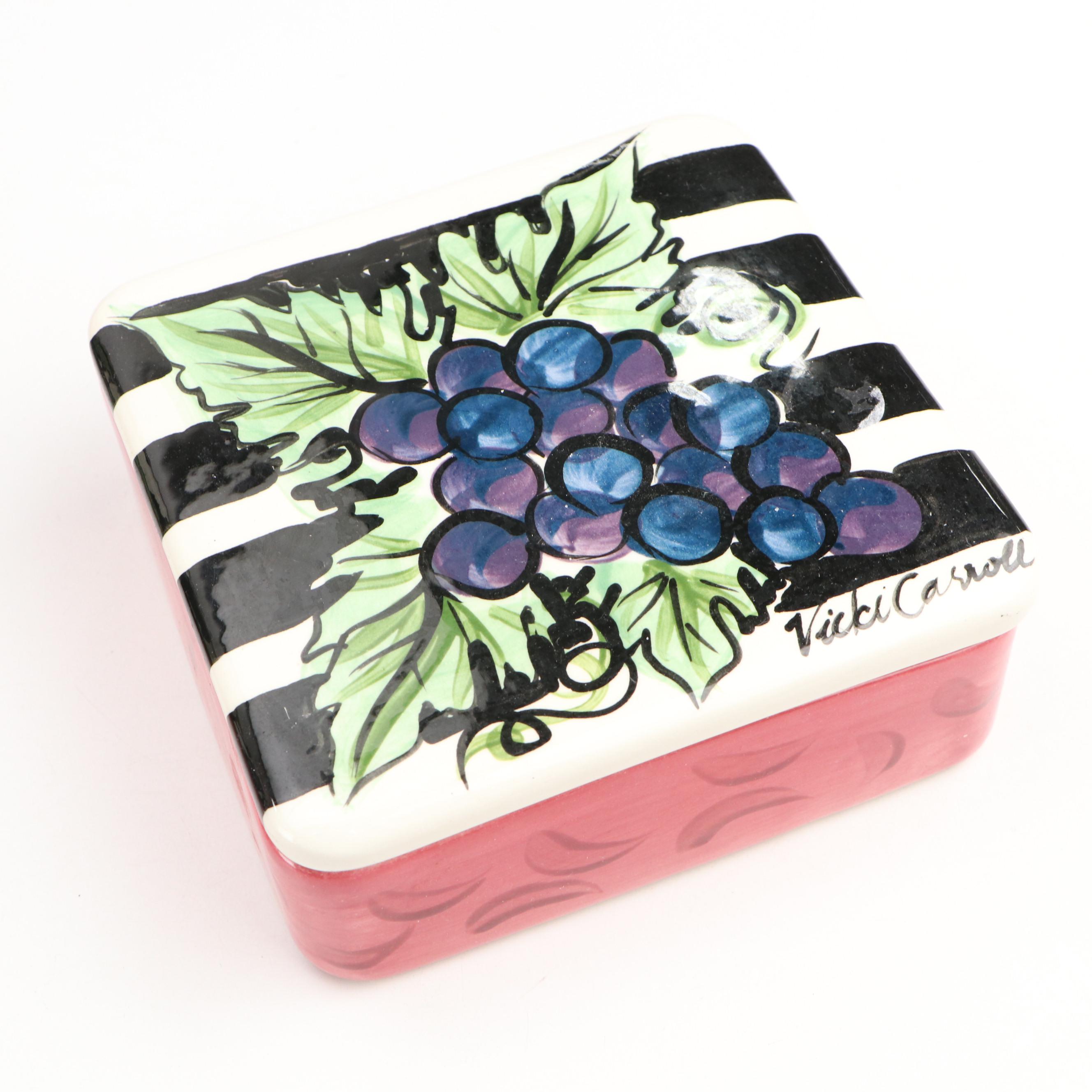 Vicki Carroll Hand-Painted Ceramic Canisters and Table Accessories
