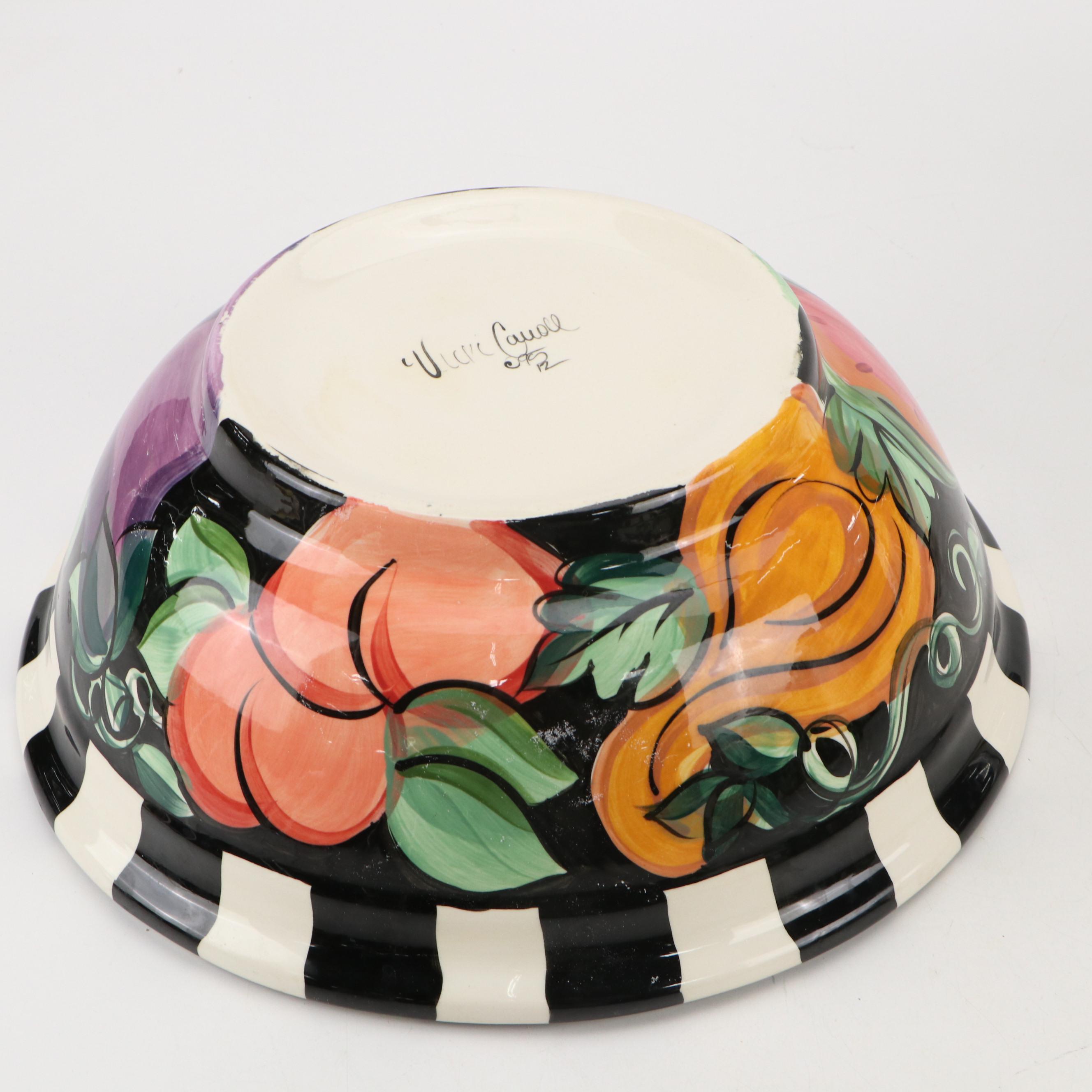 Vicki Carroll Hand-Painted Ceramic Canisters and Table Accessories
