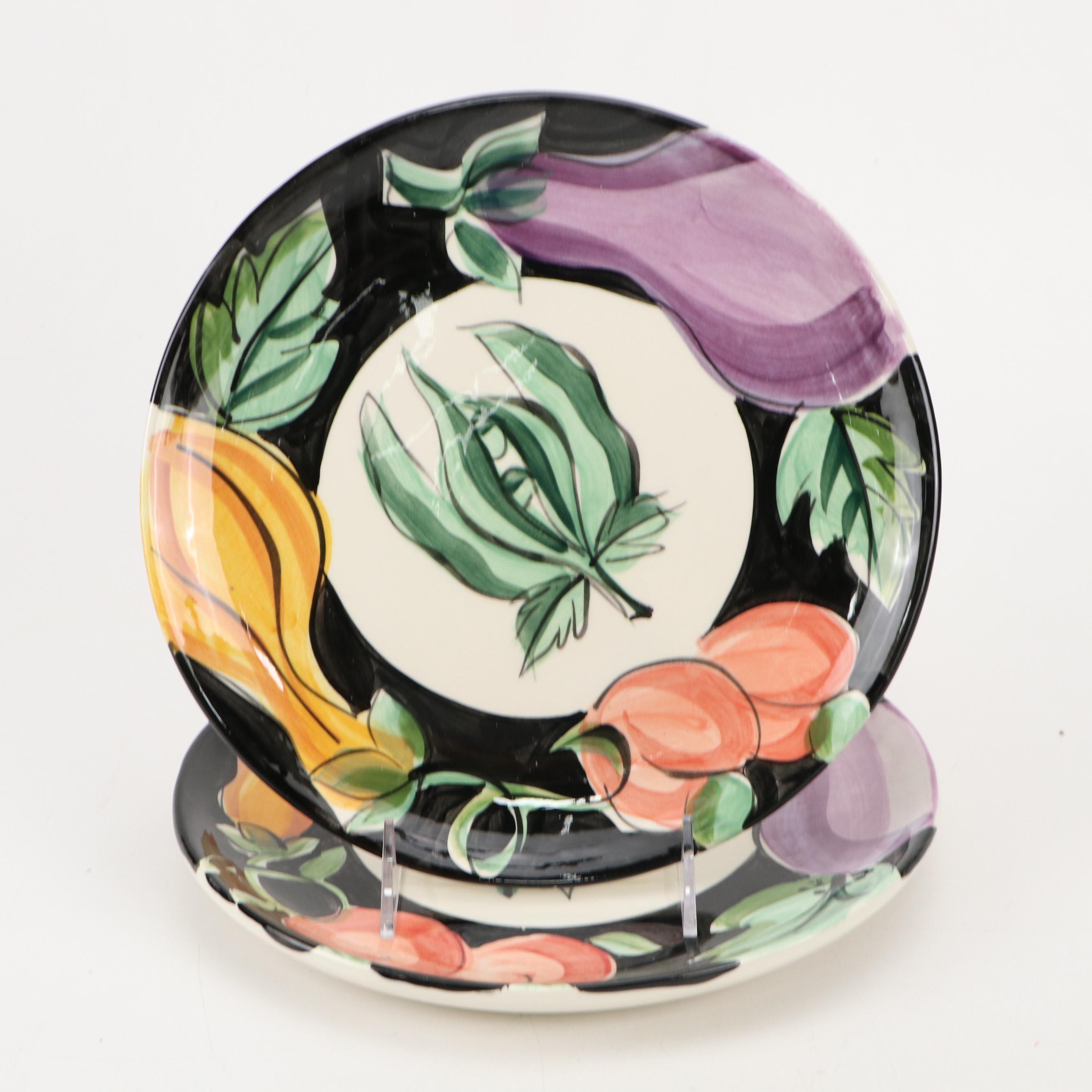 Vicki Carroll Hand-Painted Ceramic Canisters and Table Accessories