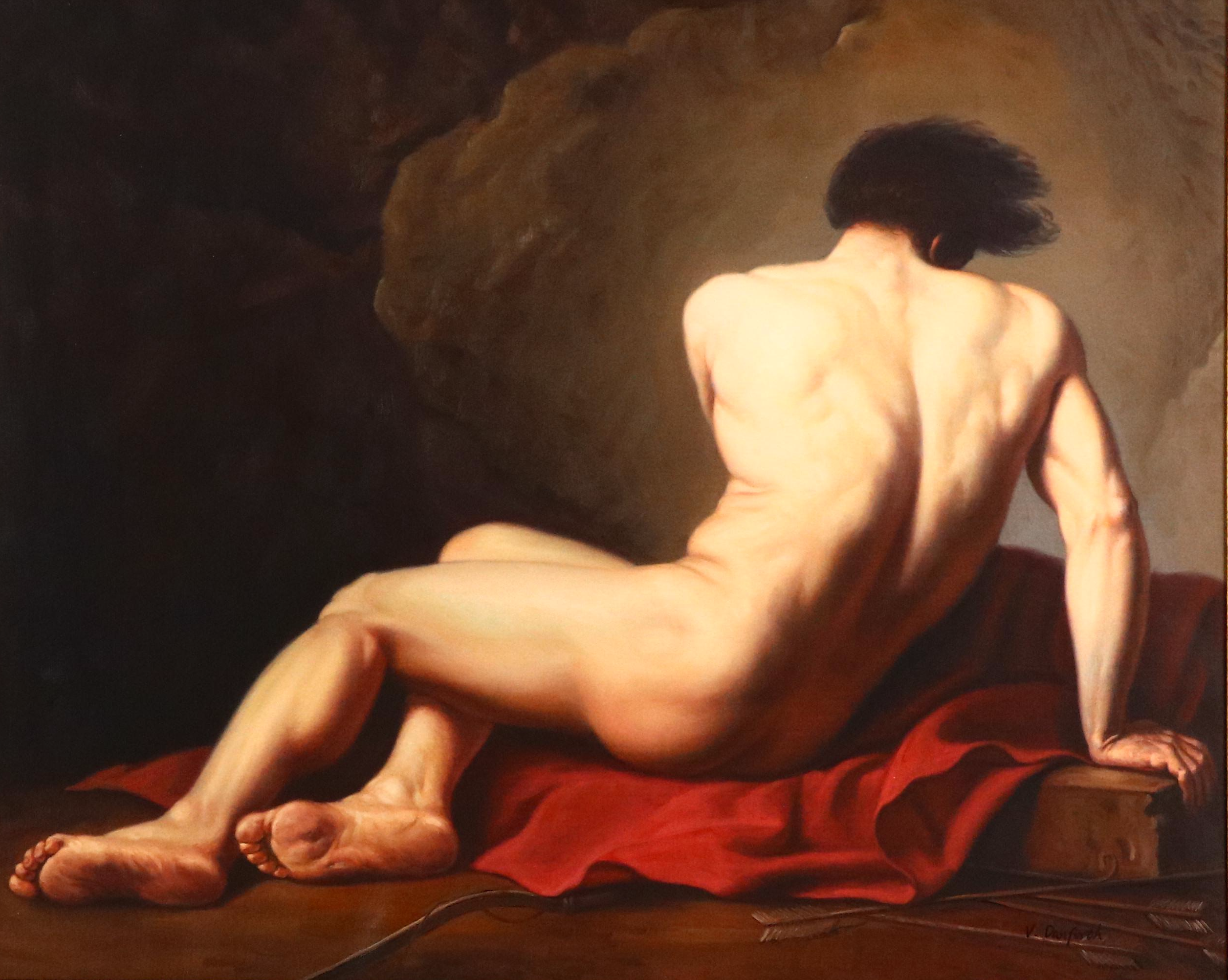 Embellished Giclée After Jacques-Louis David "Patroclus"