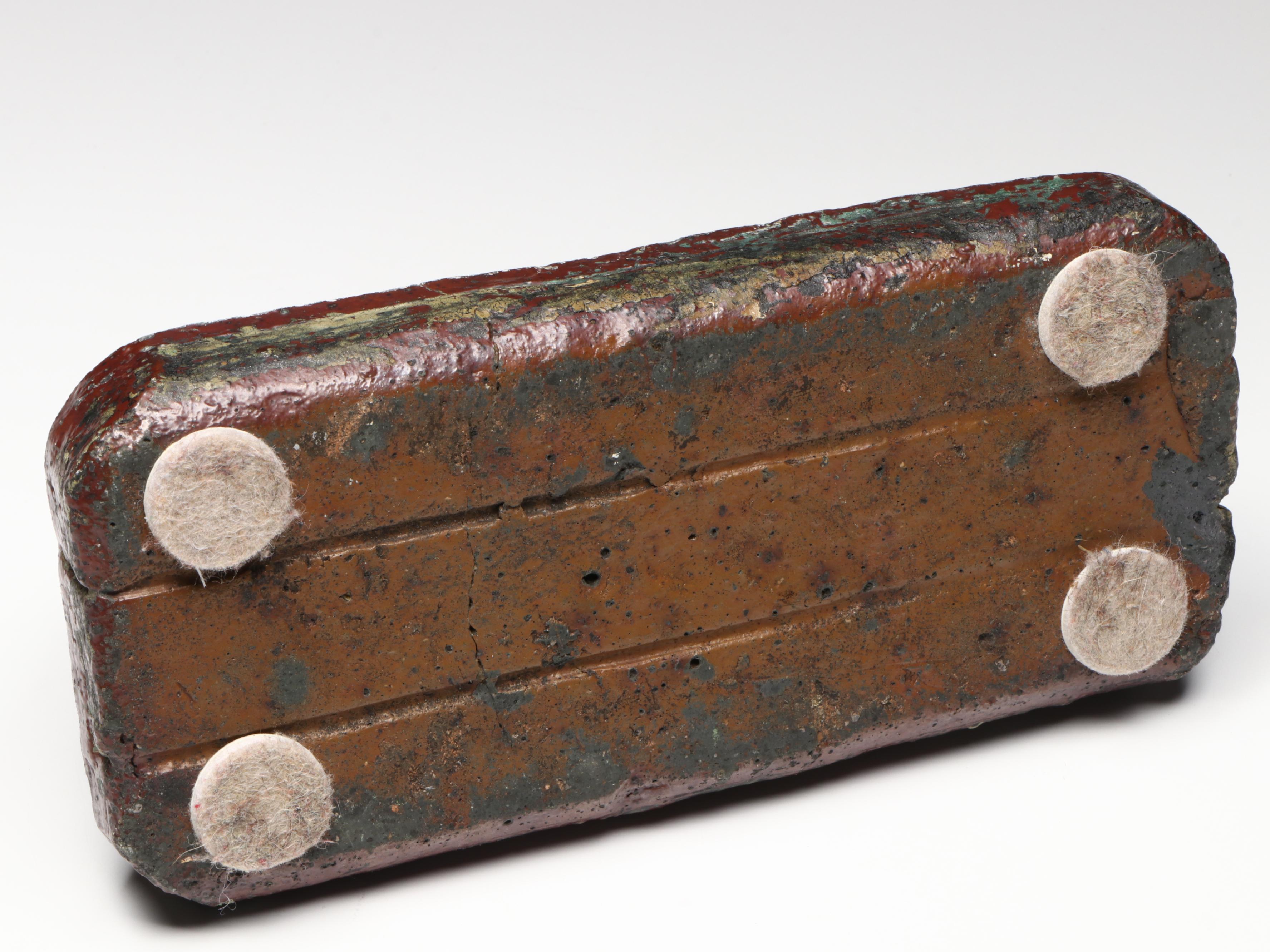 Folk Art Reticulated Stoneware Sewer Tile Sheep