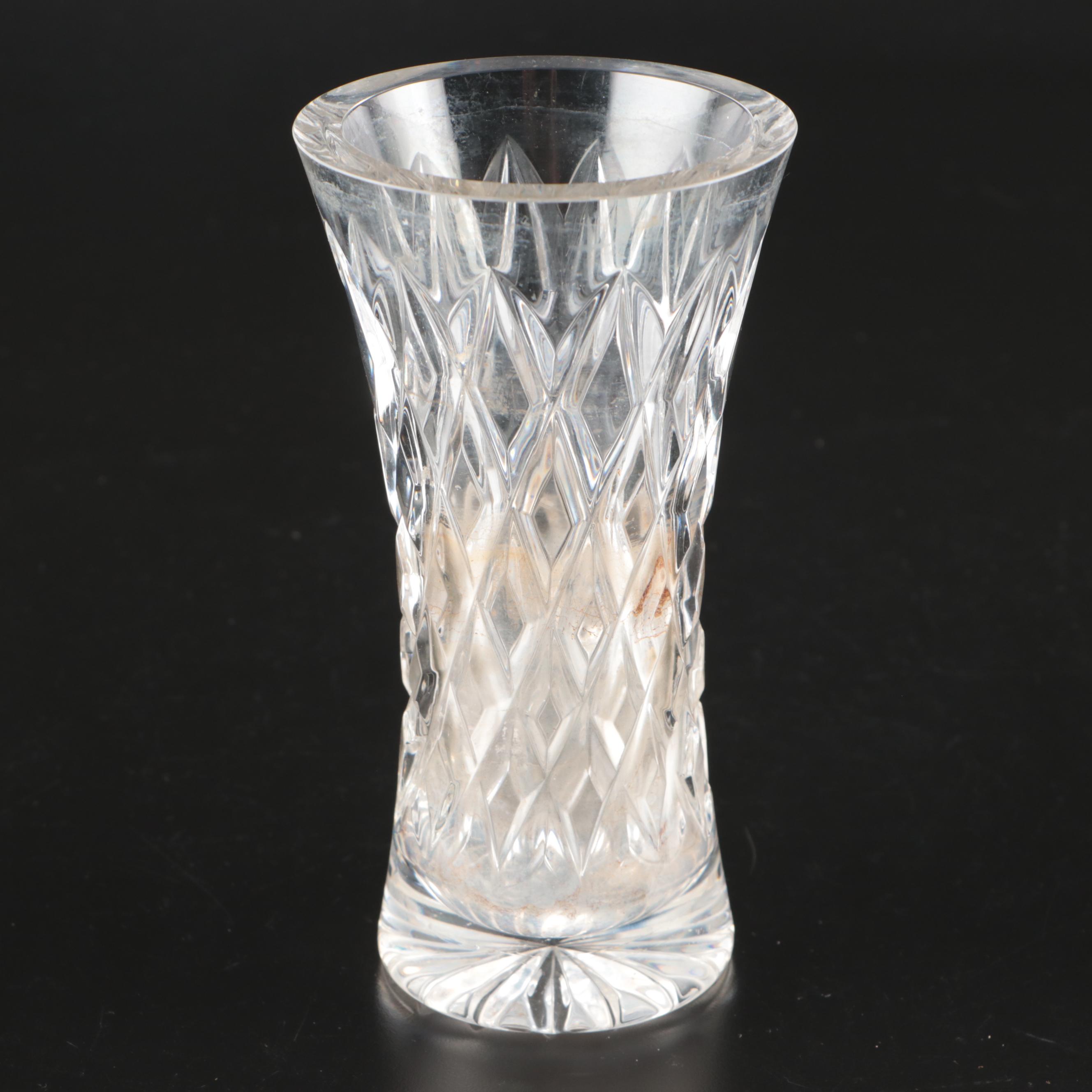 Val St. Lambert Crystal Bowl, Cristais Maua Bud Vase, & Other Glass Table Décor