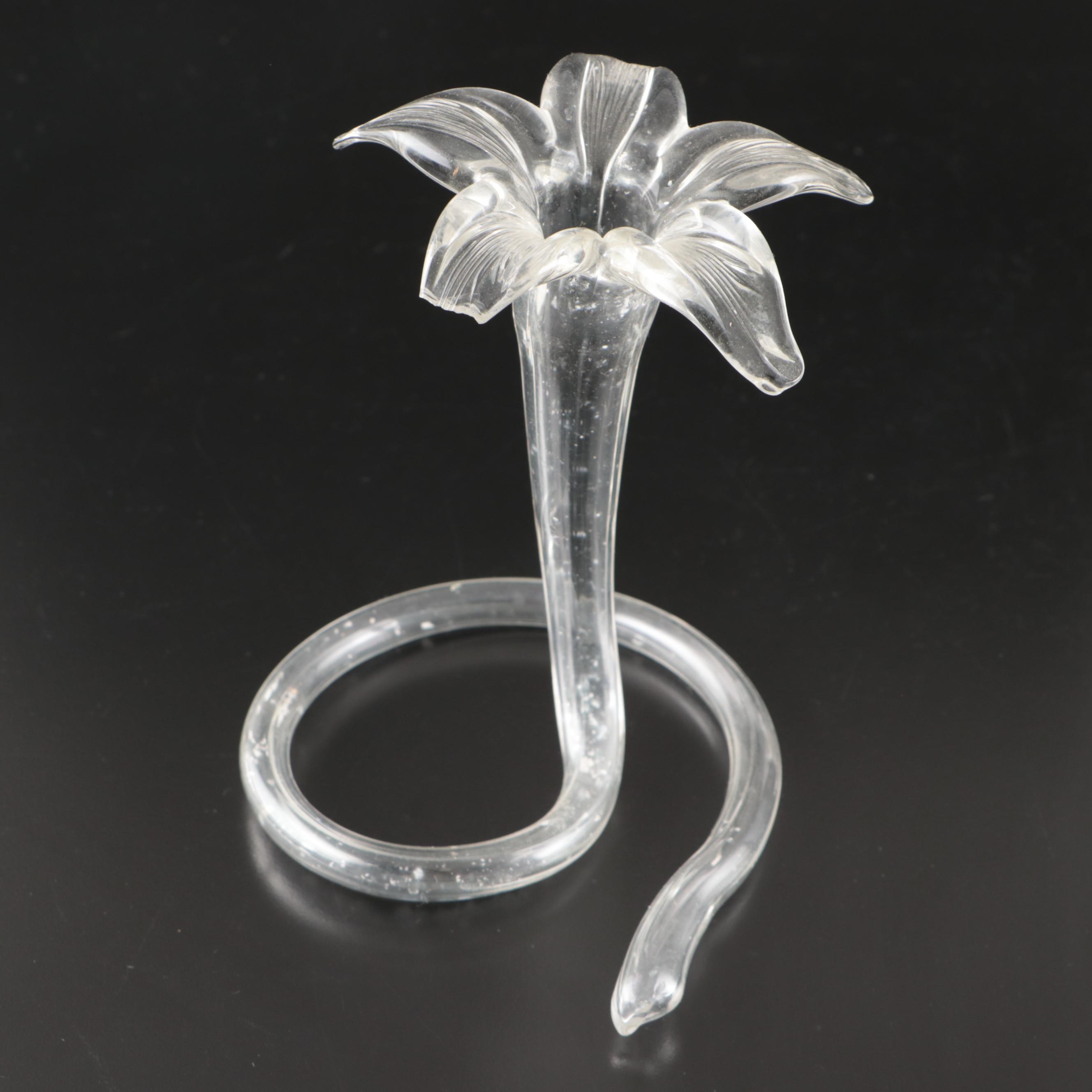 Val St. Lambert Crystal Bowl, Cristais Maua Bud Vase, & Other Glass Table Décor