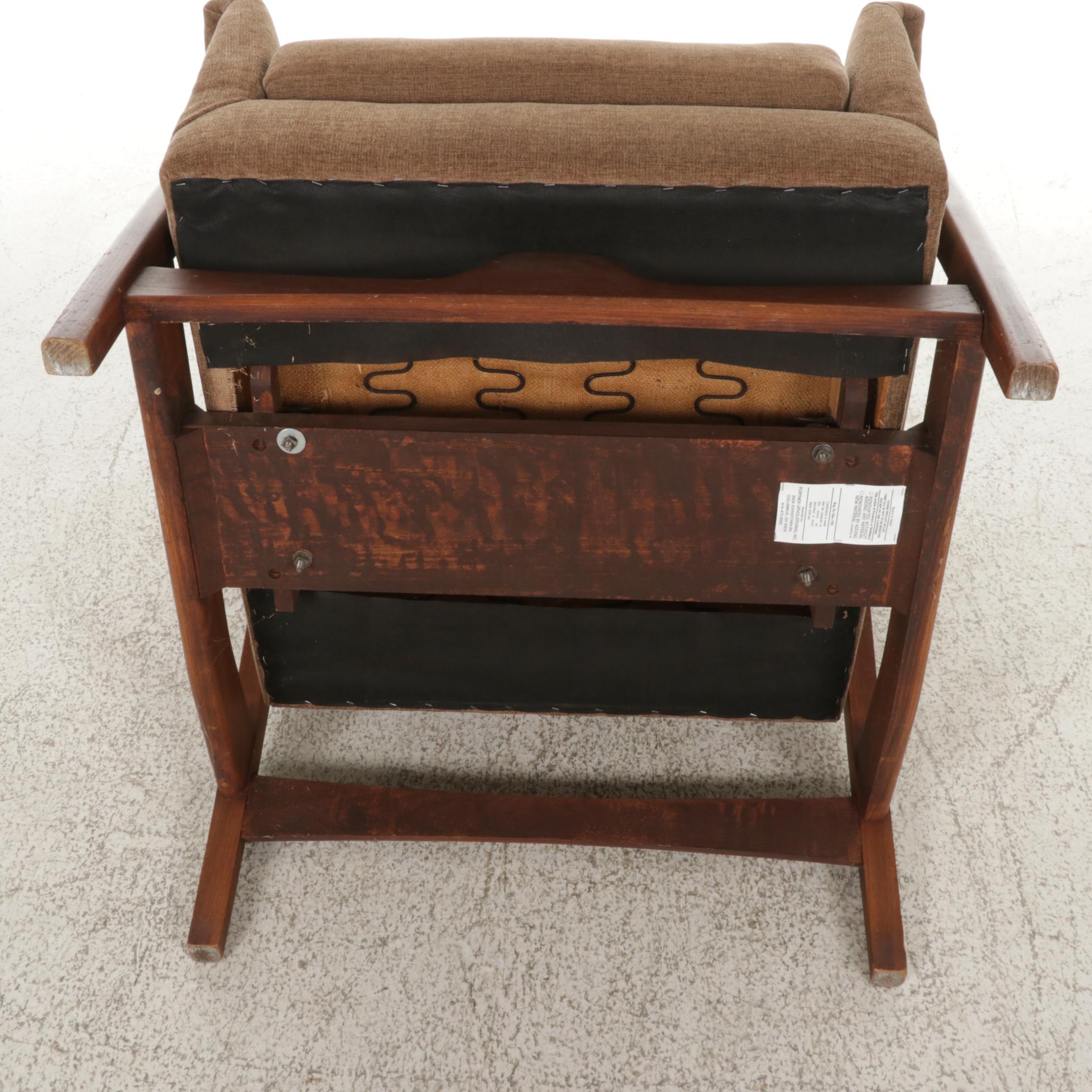 Paoli Mid Century Modern Walnut Stationary Rocking Chair