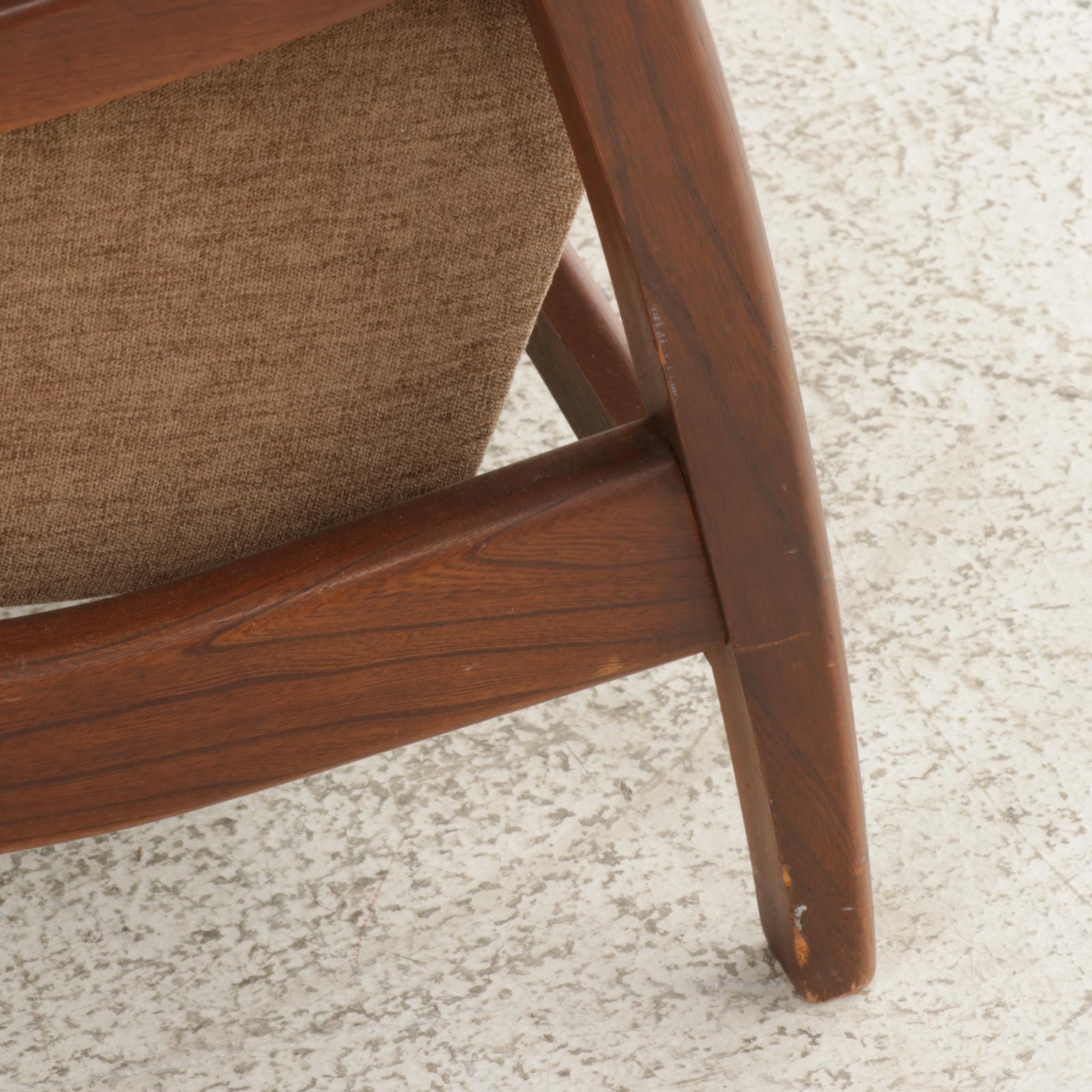 Paoli Mid Century Modern Walnut Stationary Rocking Chair