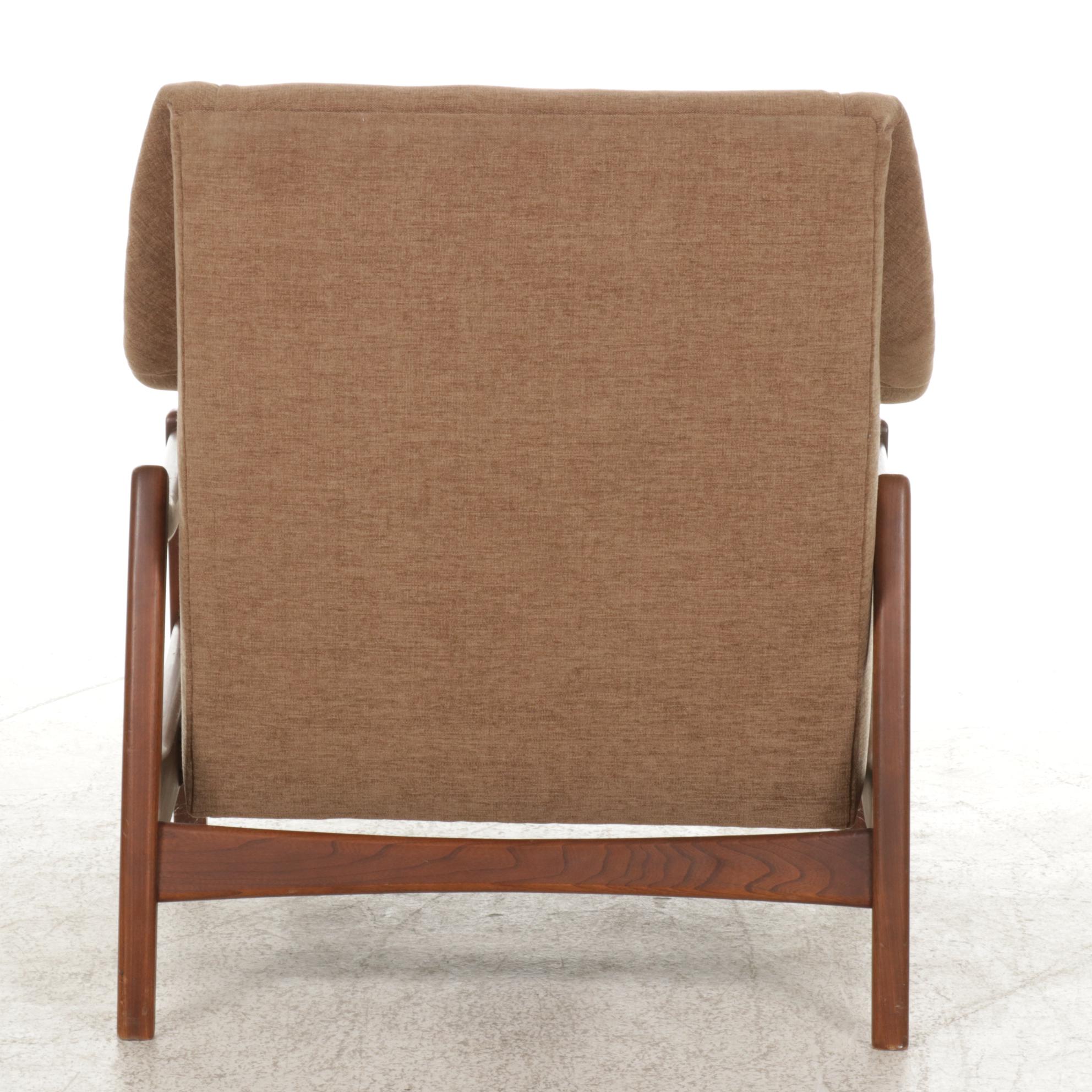 Paoli Mid Century Modern Walnut Stationary Rocking Chair