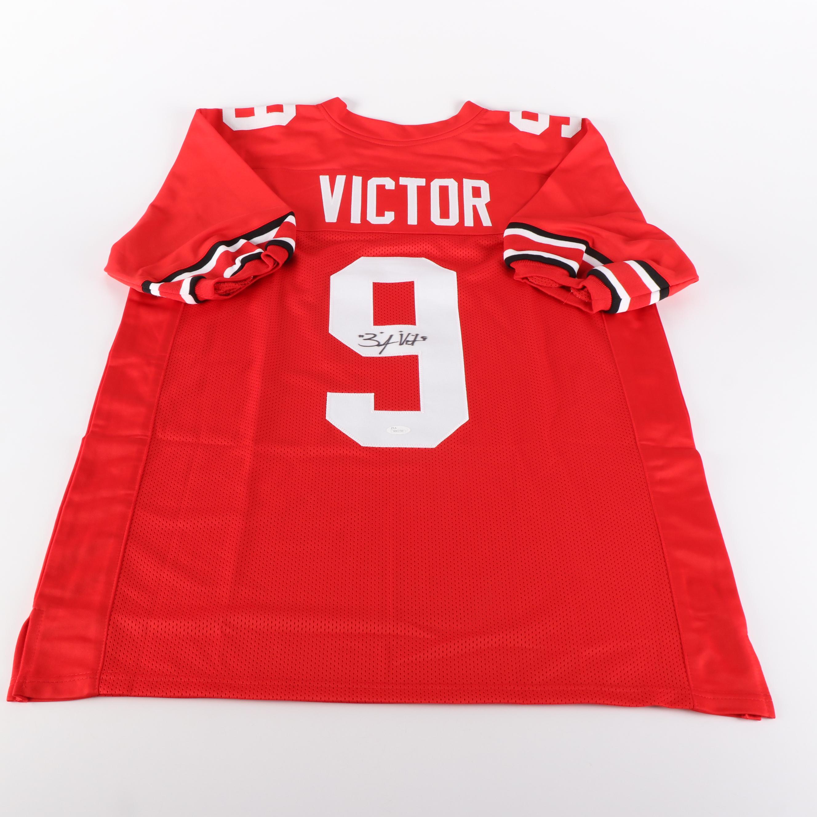 Julian Fleming and Binjimen Victor Signed Ohio State Buckeyes Jerseys, JSA