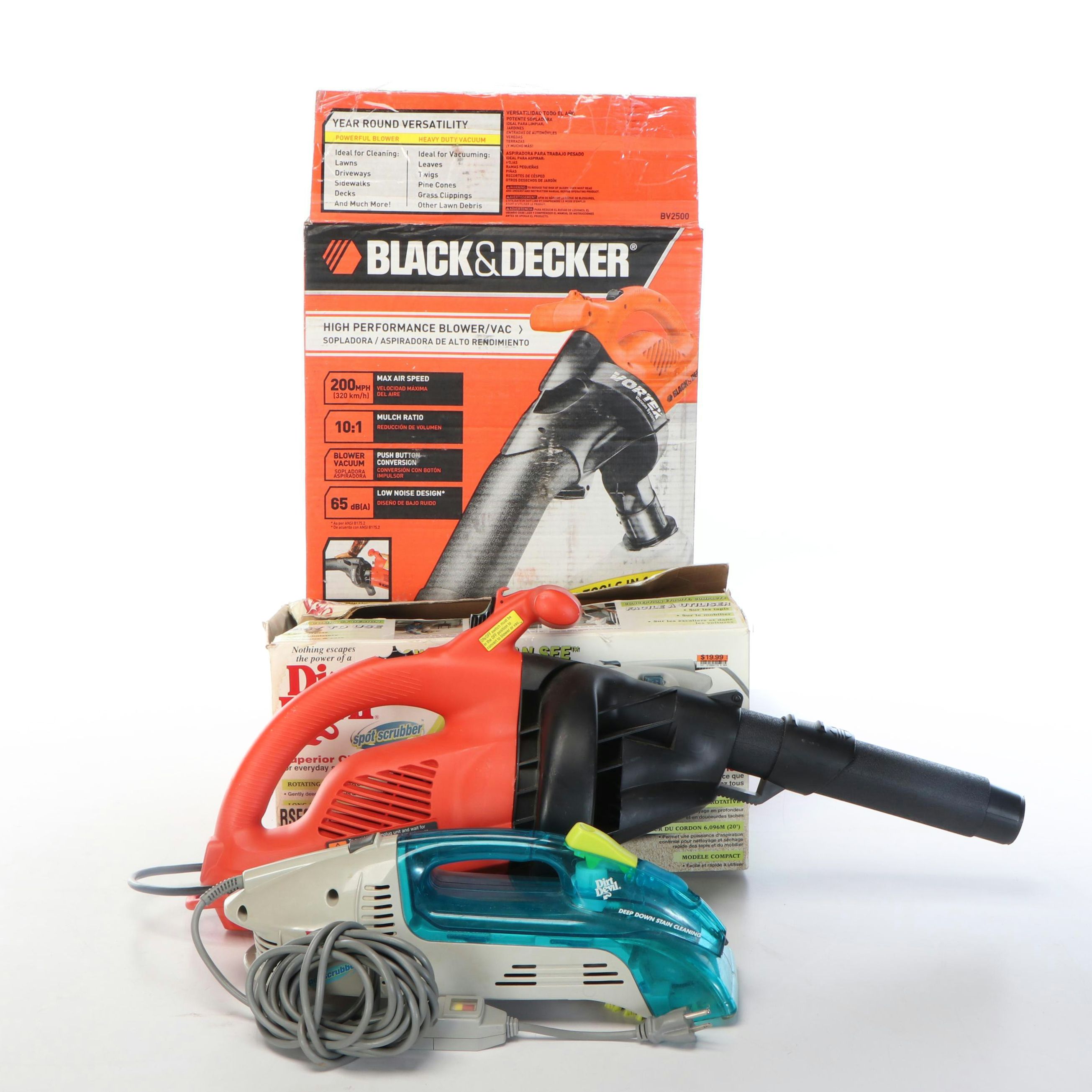 Black + Decker Blower/Vac with Dirt Devil Spot Scrubber, More