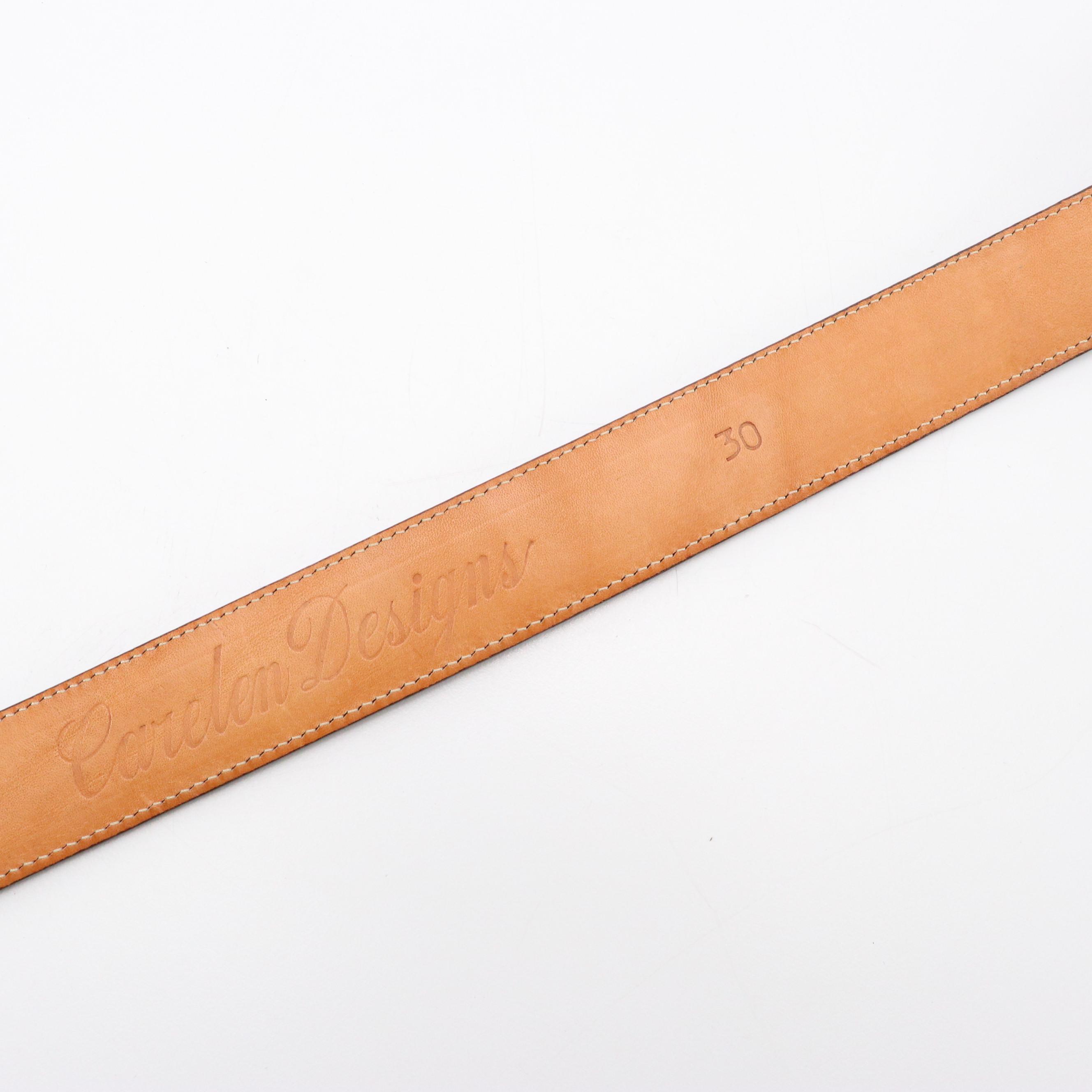 Brown Leather Belts and Rectangular Belt Buckles from Carelen Designs and More