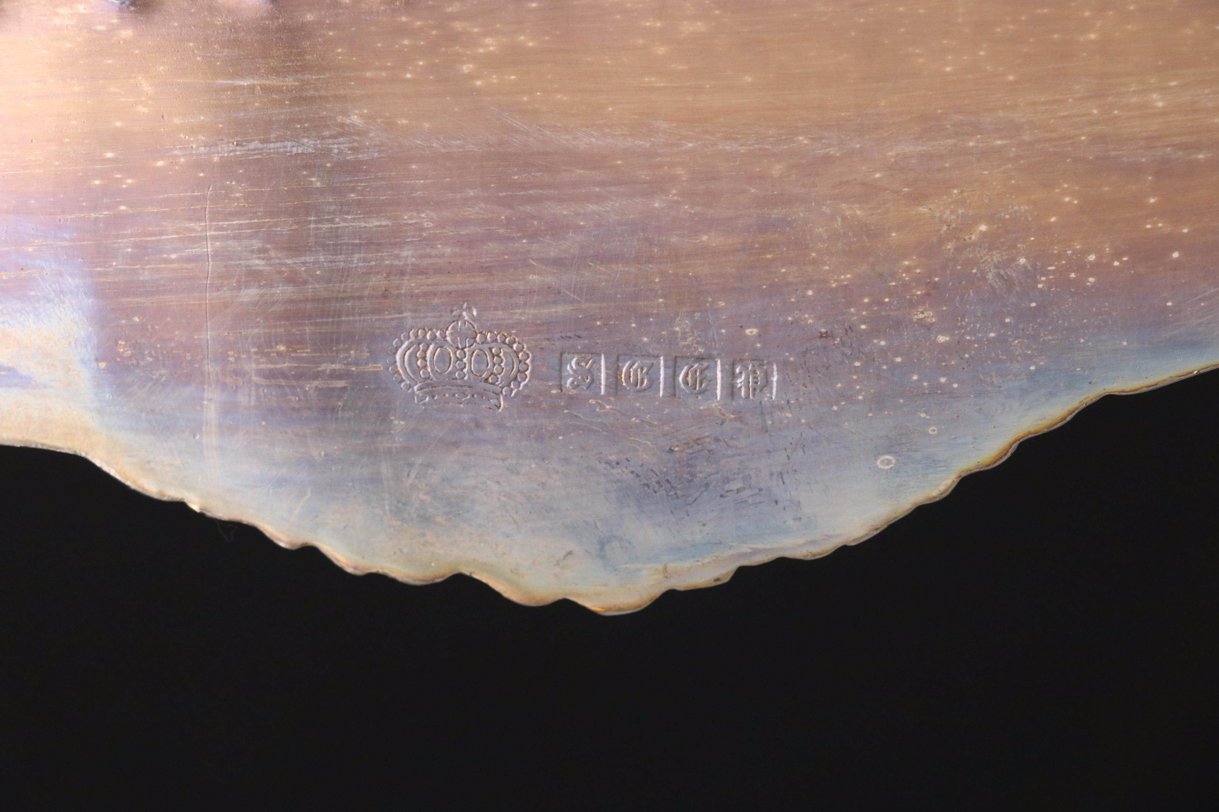 Goldfeder Silver Plate Tray with English Regency Style Tea Set, 20th Century