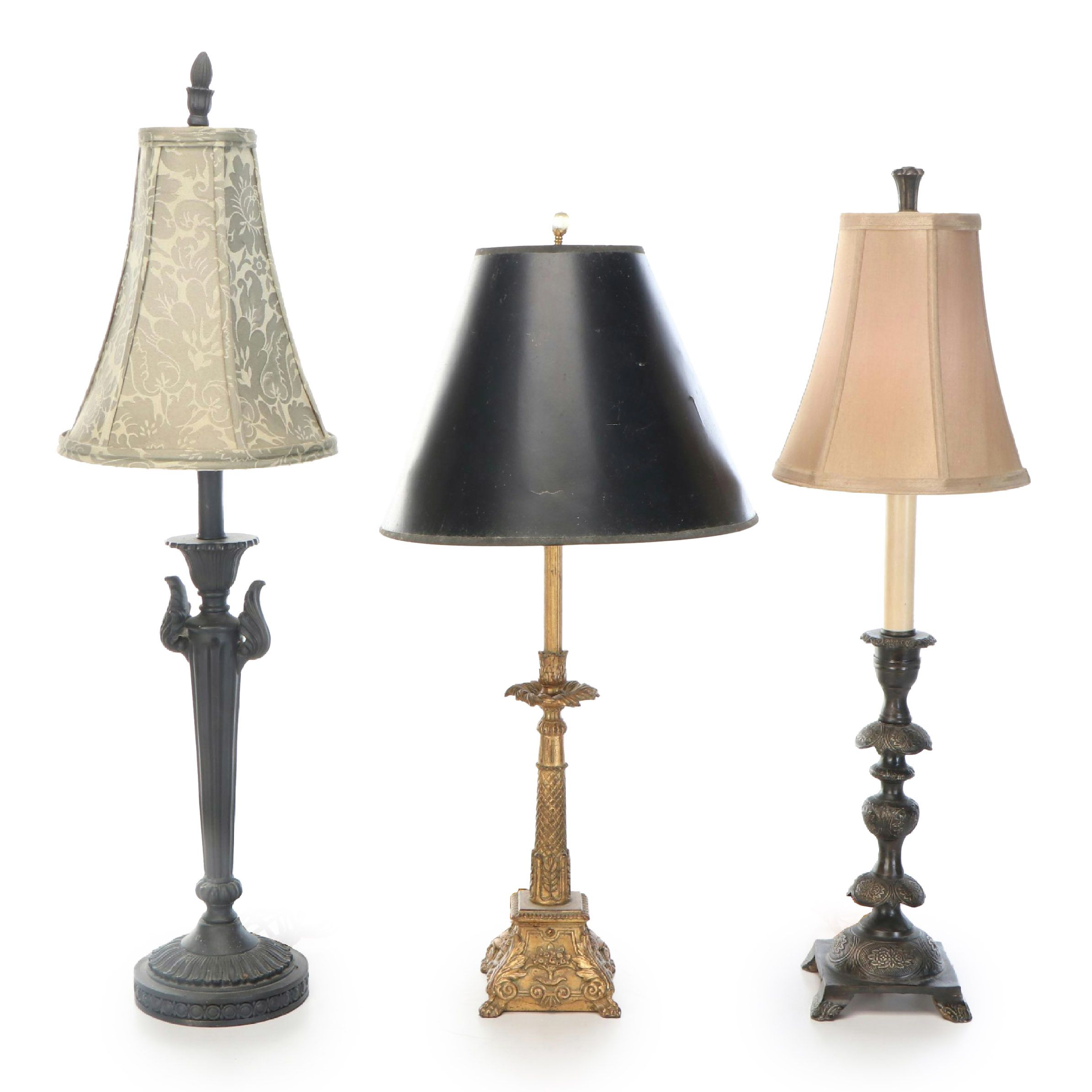 Kirkland's and Other Neoclassical Style Candlestick Table Lamps